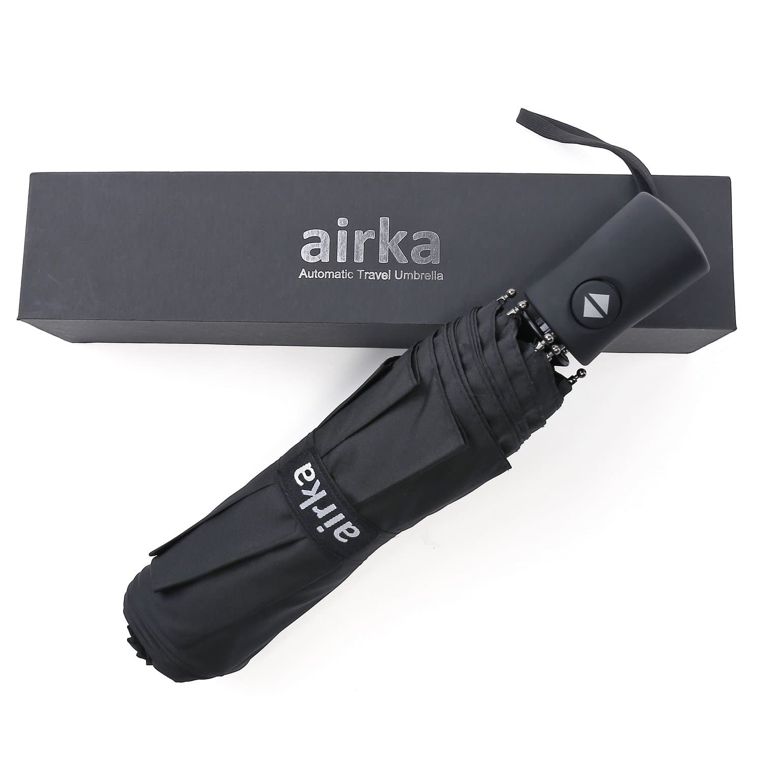 Airka Travel Umbrella - Automatic Open Close Windproof Tested for Hurricane/Snowstorm