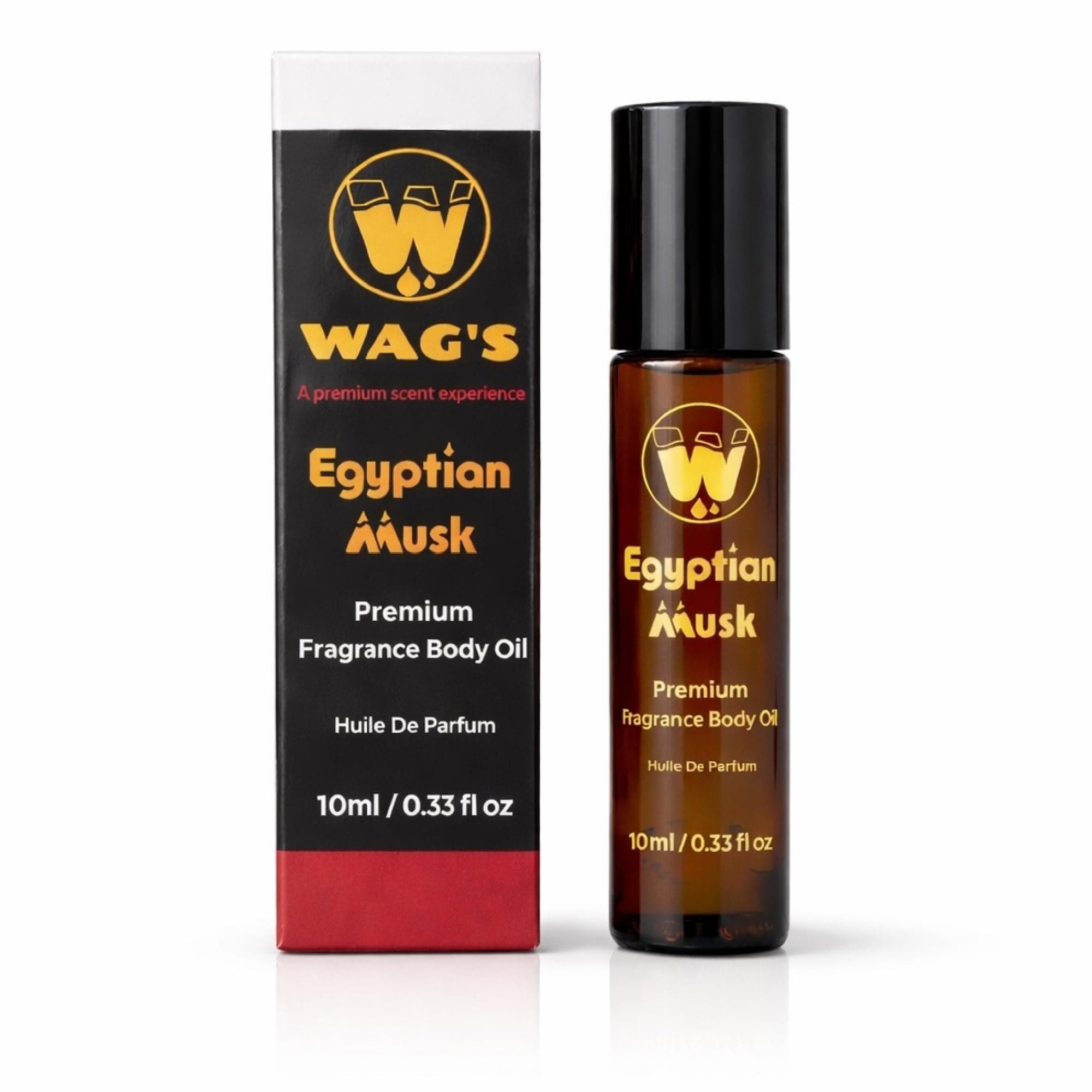 WagsMarket Egyptian Musk Oil, Choose from Roll On to 0.33oz - 4oz Glass Bottle, (0.33oz Roll On)