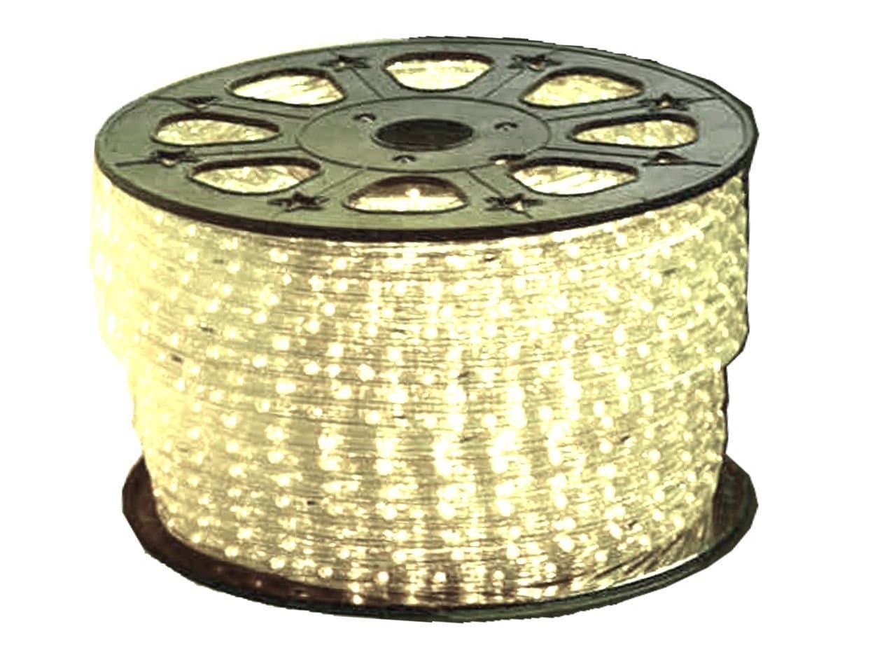 Warm White LED Round Rope Lights 3/8 inch - 150 feet