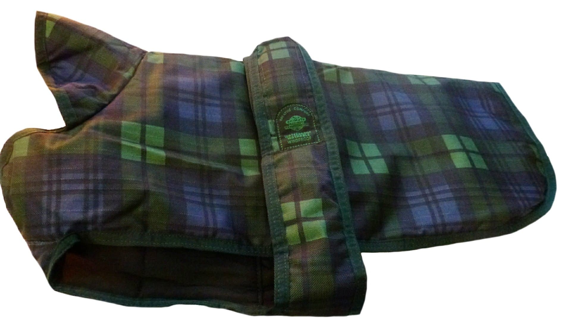 Outhwaite Padded Coat and Underbelly Watch Tartan Dog Coat, 18-inch, Black