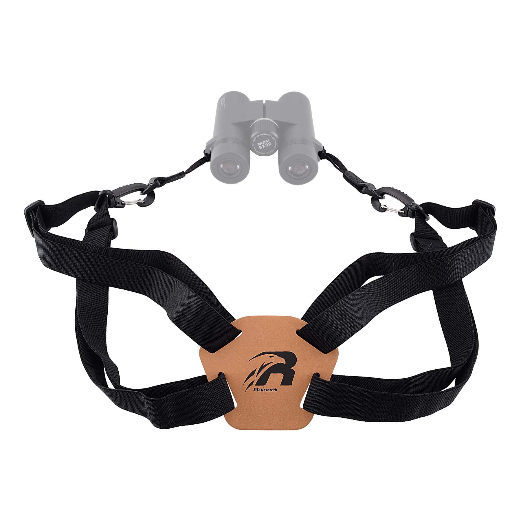 RaiseekOptics Binocular Harness Strap Adjustable Stretchy, Camera Chest Harness with 2 Loop Connectors, Hunting Accessories