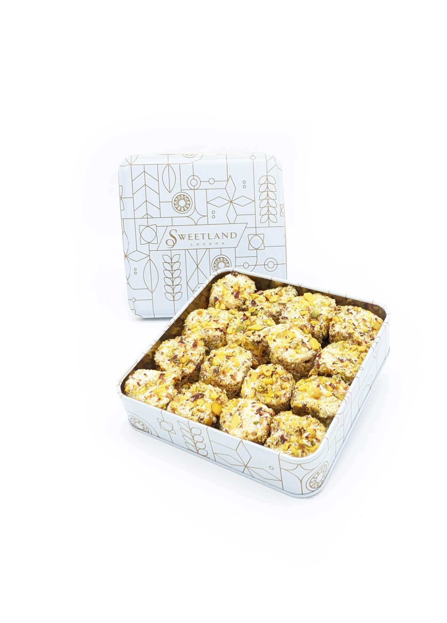 Sweetland London Double Pistachio Turkish Delight Selection - 700 g | Luxury Pistachio Nougat Flavour | Gift For Ramadan, Eid & Birthday | Traditional Middle Eastern Sweet | Handmade in London | Vegan