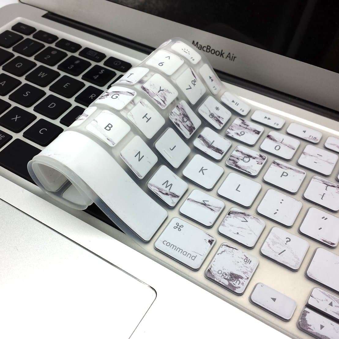 Famber Keyboard Cover Silicone Skin for MacBook Pro 13" 15" 17" (with or without Retina Display) iMac Macbook Air 13 Inch (Marble)