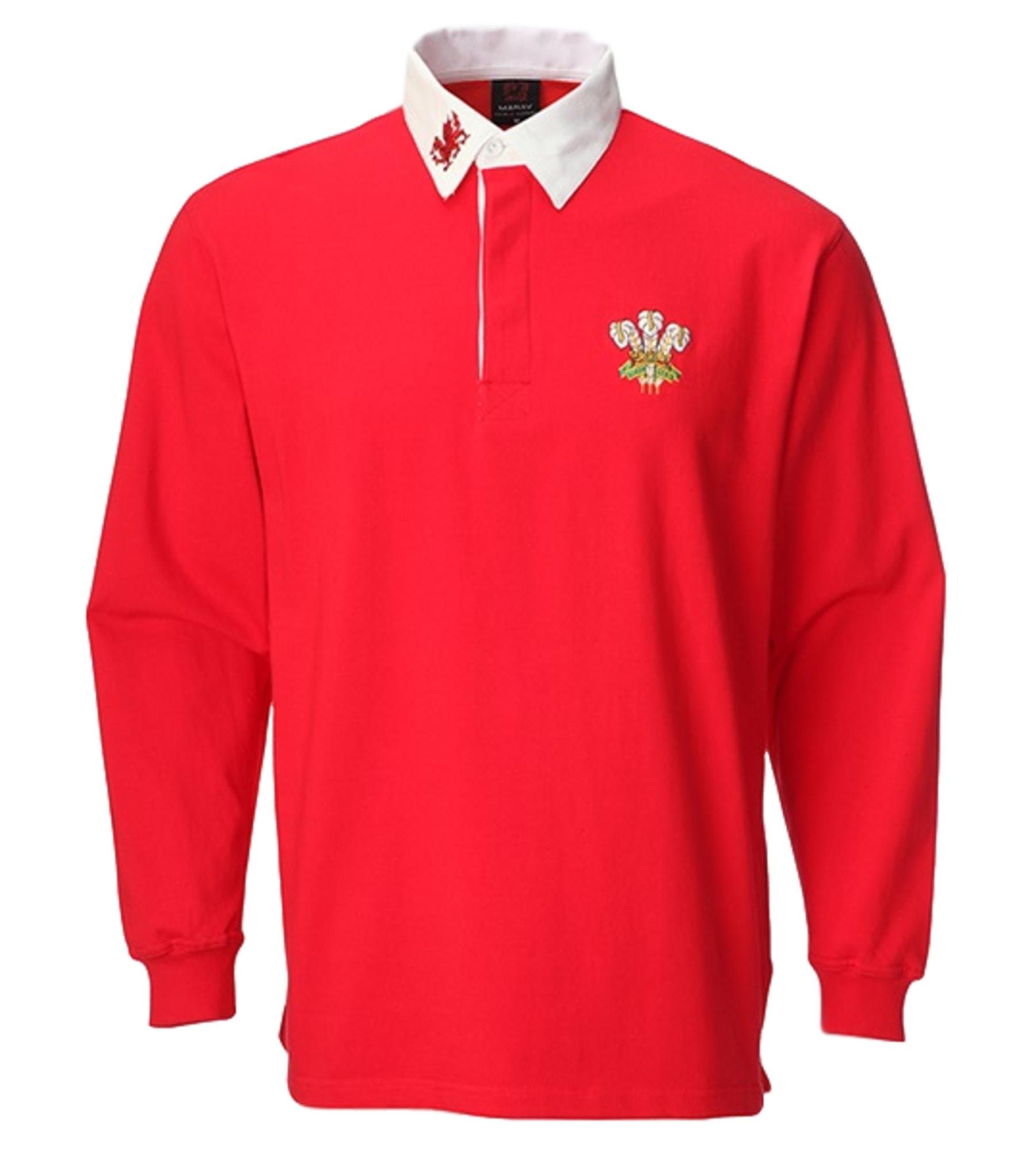 H M FASHION Wales Welsh Cymru Rugby Shirts Unisex Adults Collar Full Sleeve S M L XL XXL 3XL 4XL 5XL (Small)