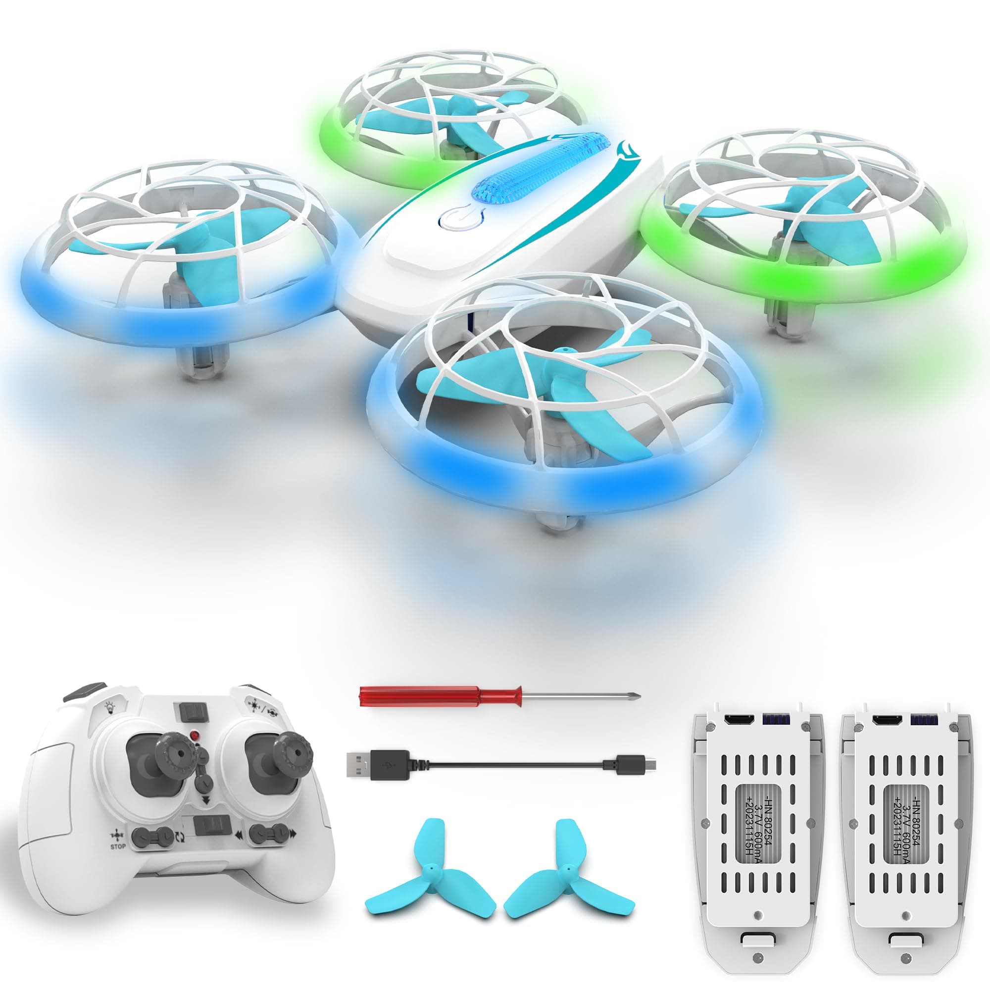 Mini Drone for Kids with Indoor | Wipkviey T18 Drones for Beginners with Lights, RC Quadcopter with Altitude Hold, 3D Filp, Easy to Fly Toy Birthday Present for Boys and Girls