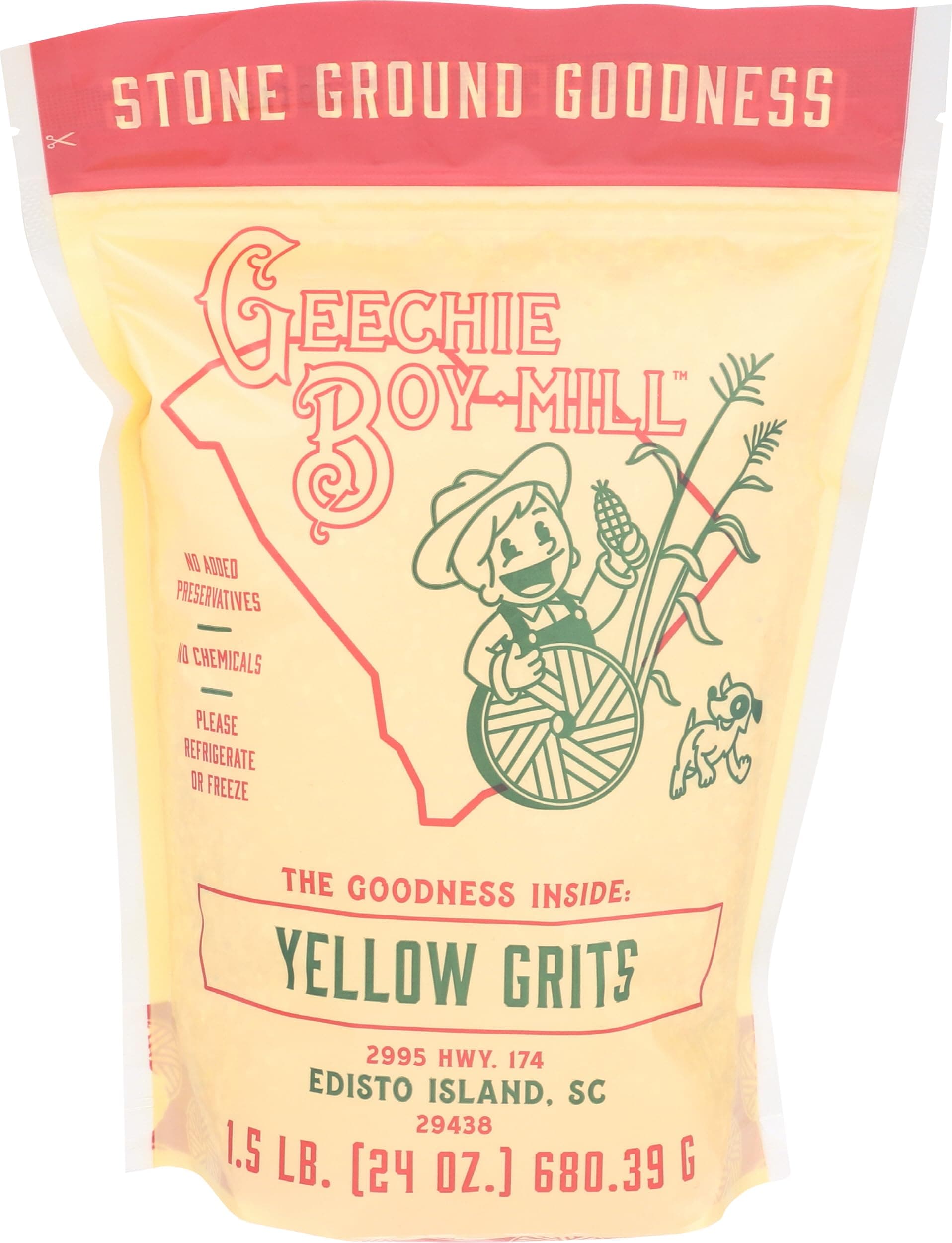 GEECHIE BOY MILL Yellow Grits, 24 OZ