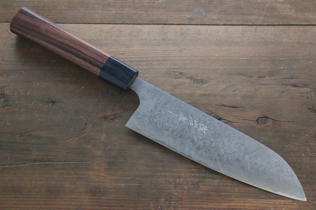 SAJI R2/SG2 SANTOKU JAPANESE CHEF KNIFE 180MM WTIH SITAN ROSEWOOD HANDLE