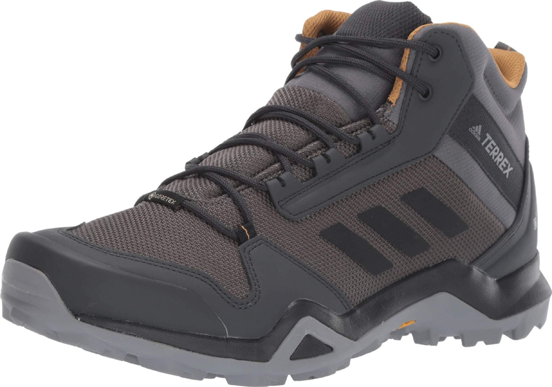 adidas Outdoor Men's Terrex AX3 MID GTX Hiking Boot, Grey Five/Black/Mesa, 8 M US