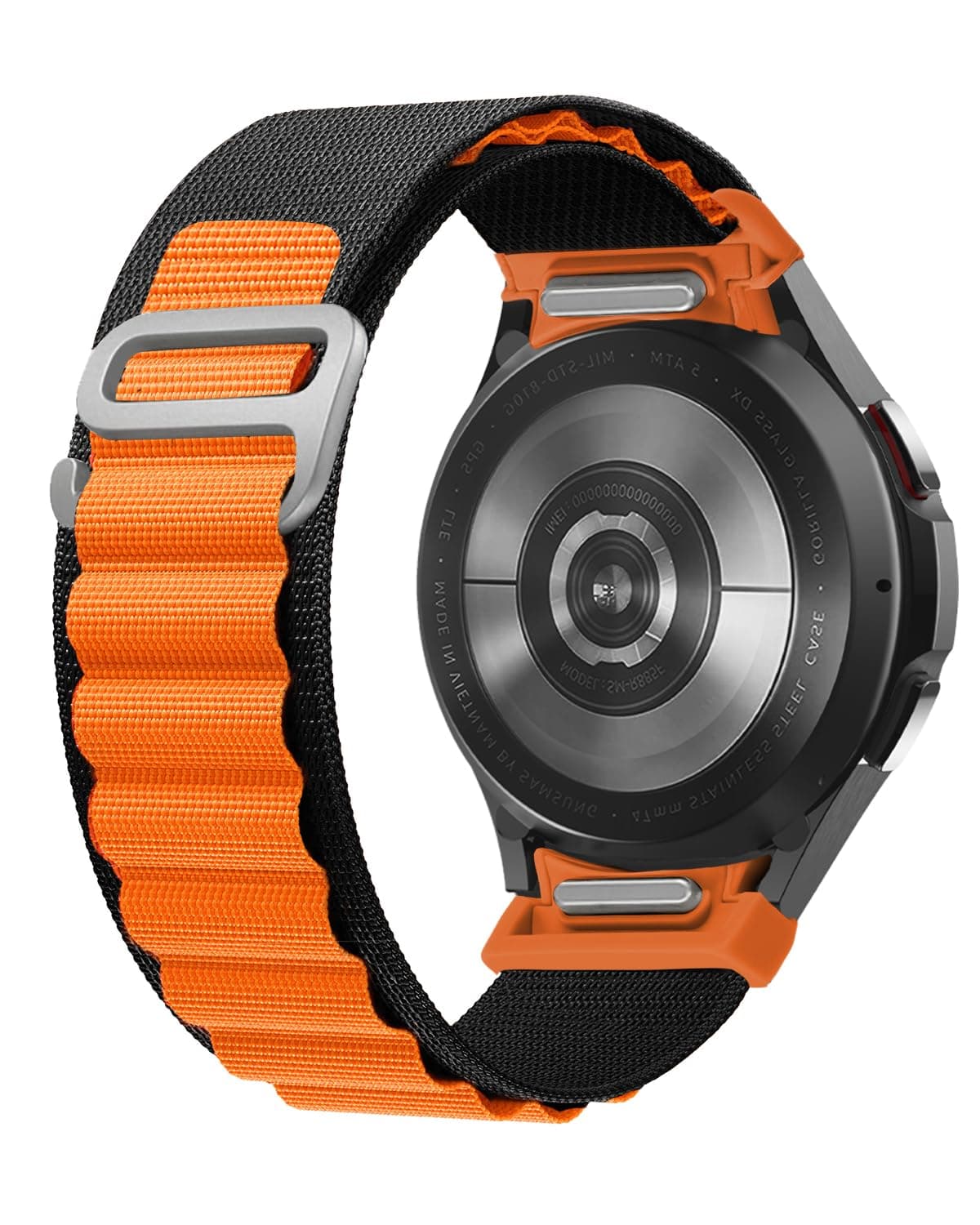 One Click Alpine Loop Bands Compatible with Samsung Galaxy Watch 7 Band/Galaxy Watch 6 4 5 FE Band 40mm 44mm/Watch 6 4 Classic 47mm 43mm 42mm 46mm/5 Pro 45mm, 20mm No Gap Nylon Sport Strap for Men