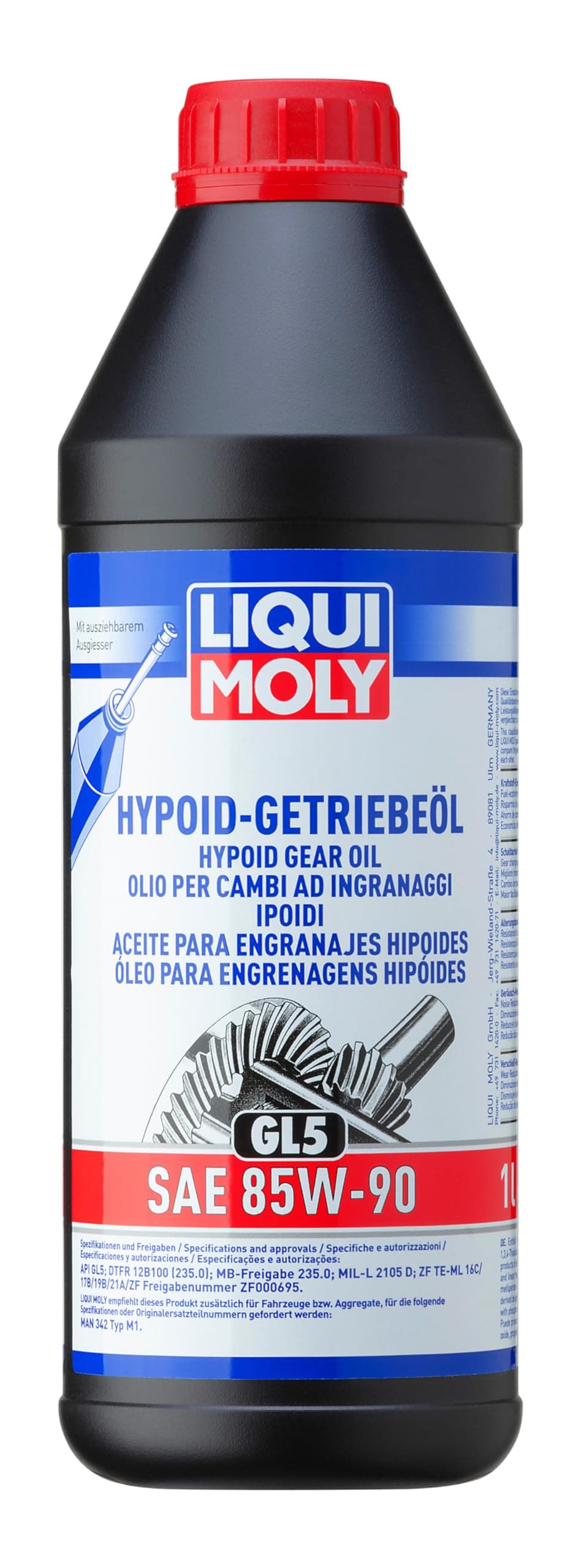 Hypoid Gear Oil (GL5) SAE 85W-90 | 1 L | Gear oil | Hydraulic oil | SKU: 1035