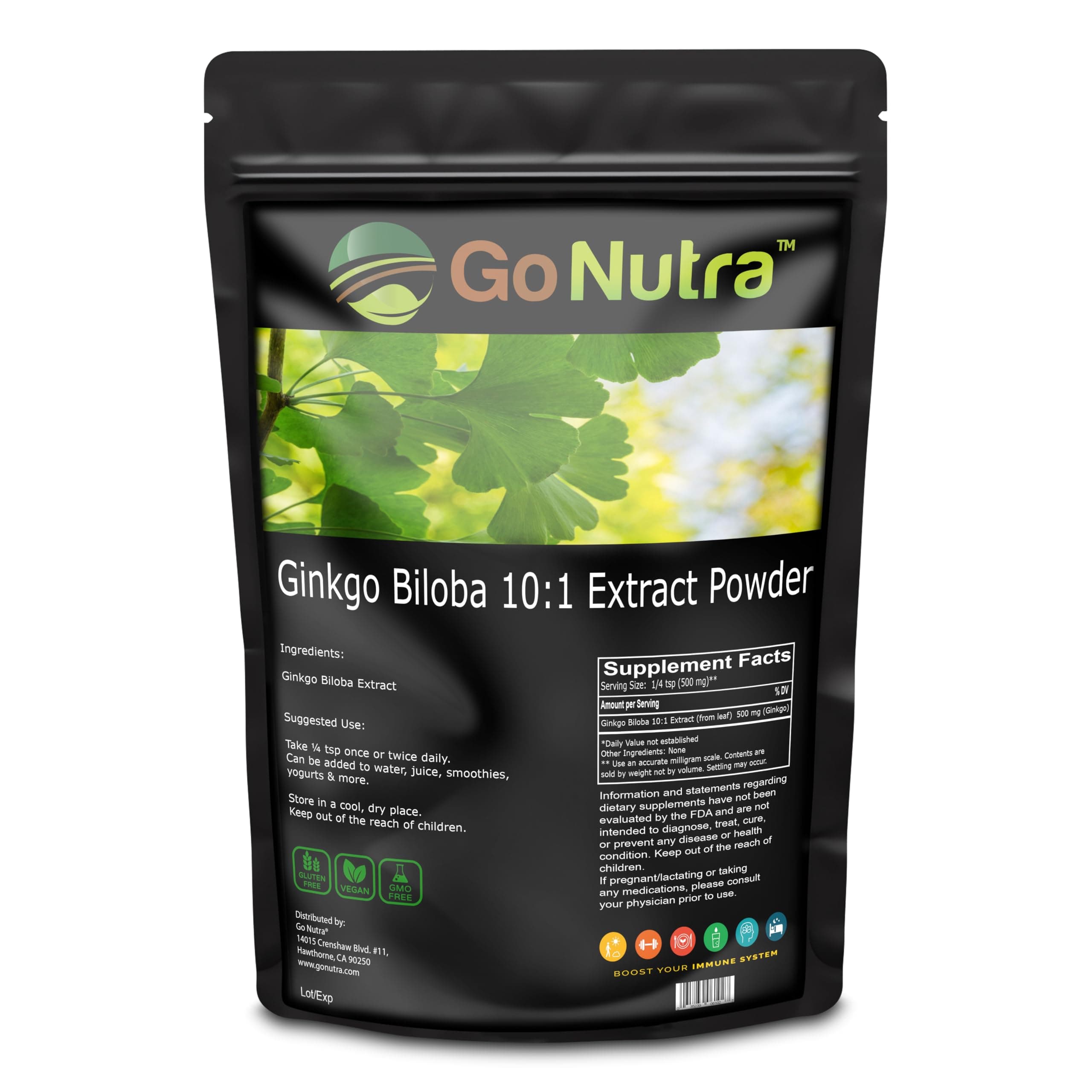 Ginkgo Biloba Extract Powder 10:1 Extra Strength Ginkgo Leaf | 8 oz....