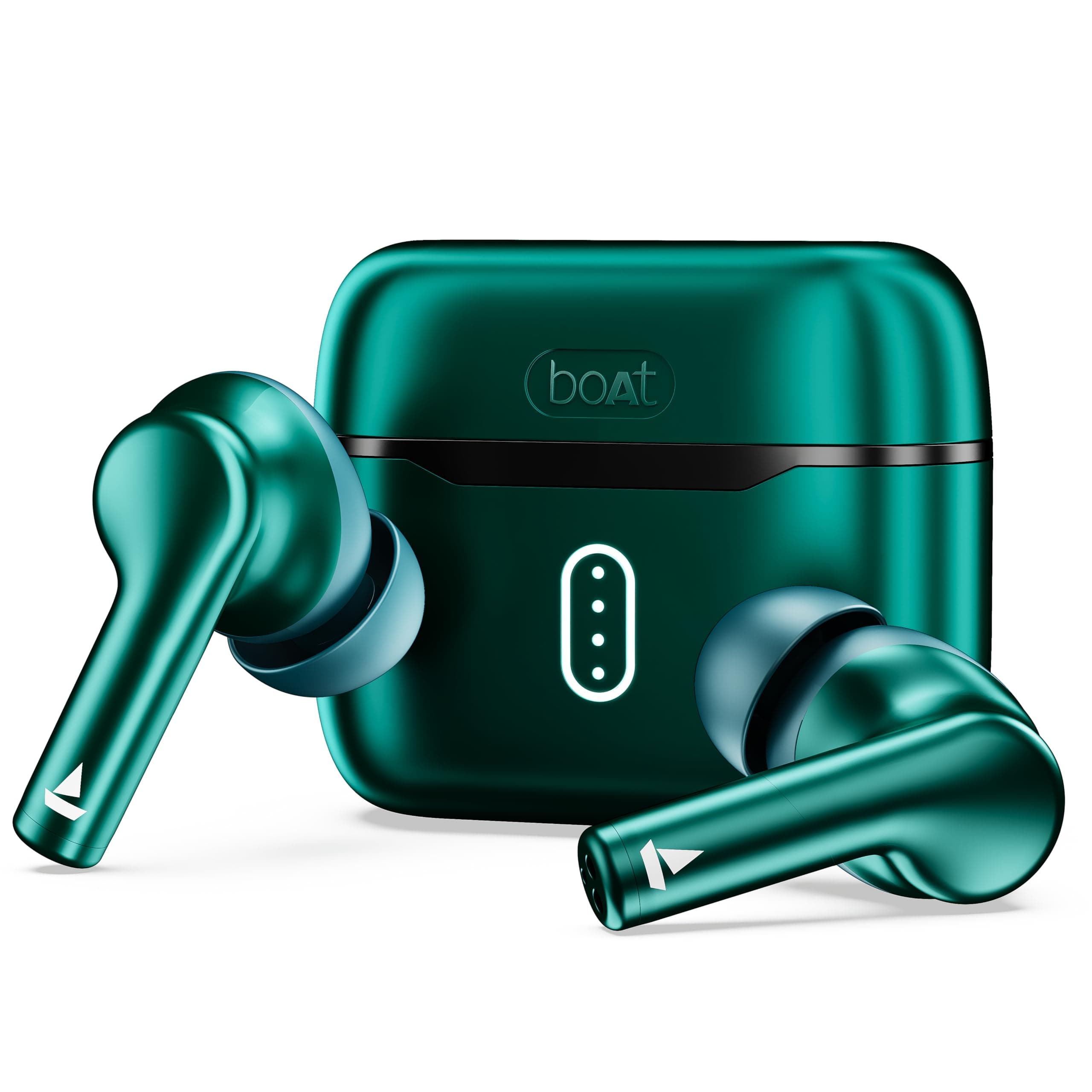 Boat Airdopes 141 Pro Buds, 13mm Drivers, Metallic Finish, 60HRS Battery, 4Mics ENx, Fast Charge, IPX5, v5.3 Bluetooth Earbuds, TWS Ear Buds Wireless Earphones with mic (Martian Green)