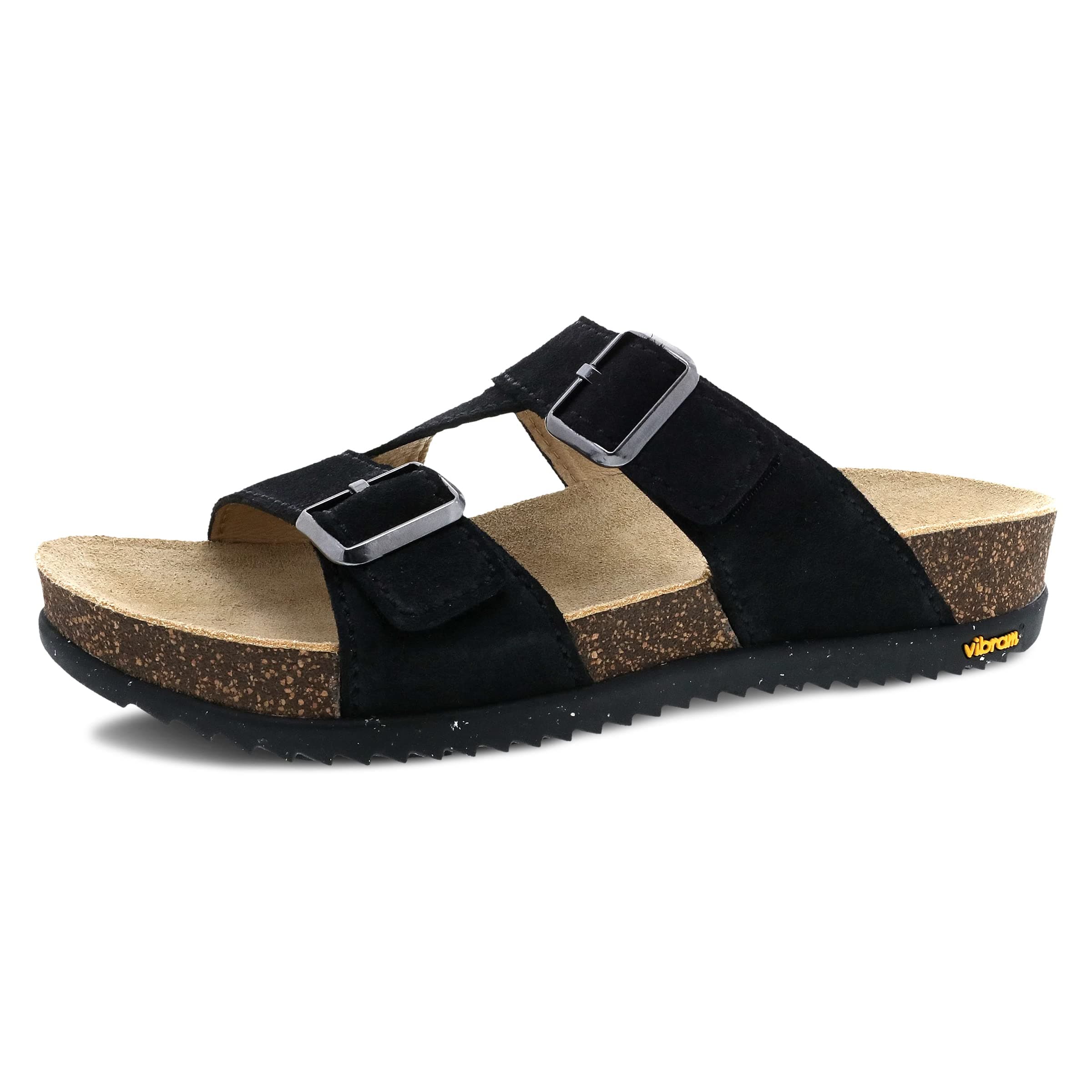 Dayna Double Buckle, Slip-On Sandal for Women - Cushioned Cork Midsole for Comfort and Shock Absorption - Vibram ECOSTEP EVO Rubber Outsole for Long-Lasting Wear