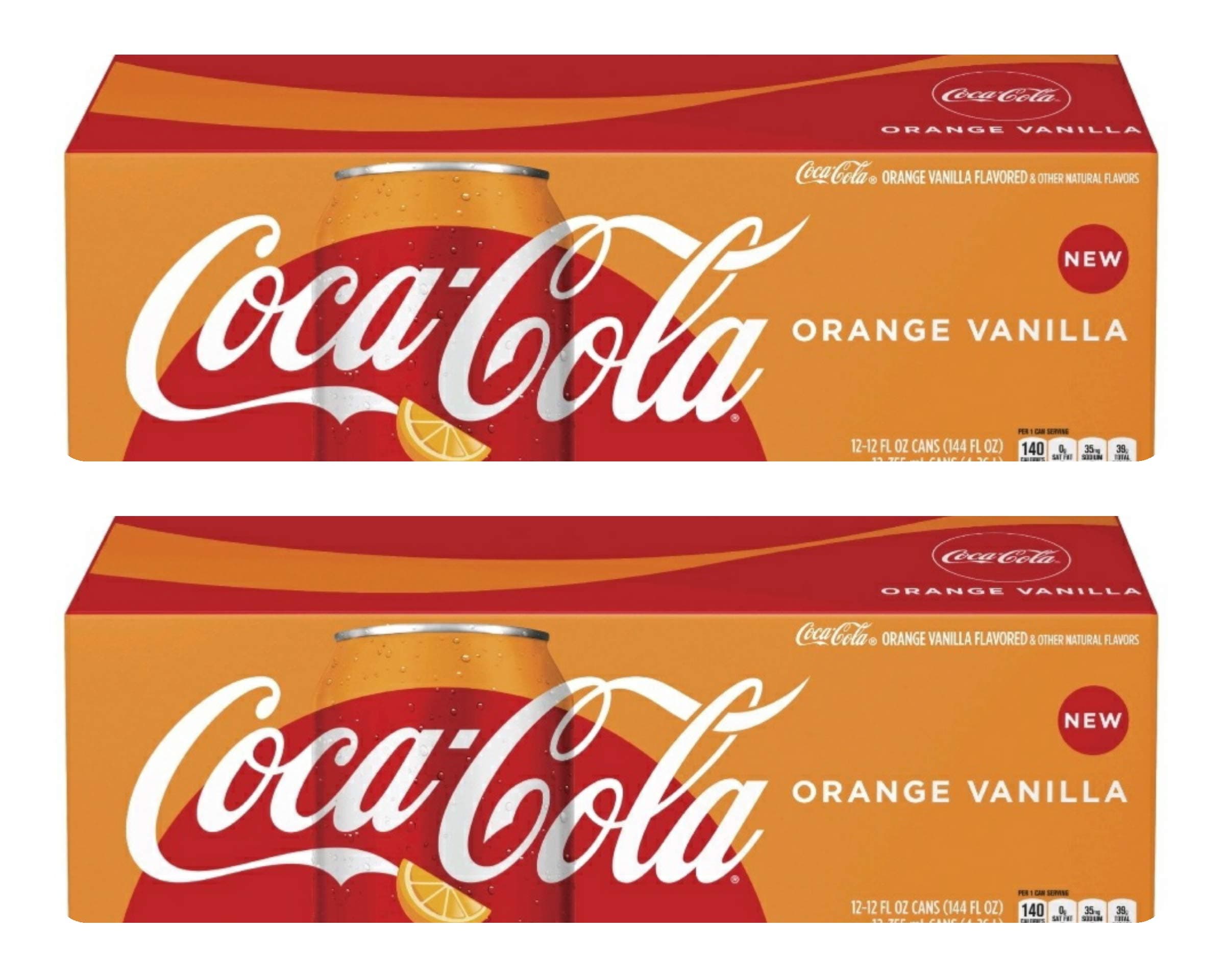 Coca cola Orange Vanilla soft drink, 12 oz ,24 cans, total 288 fl oz