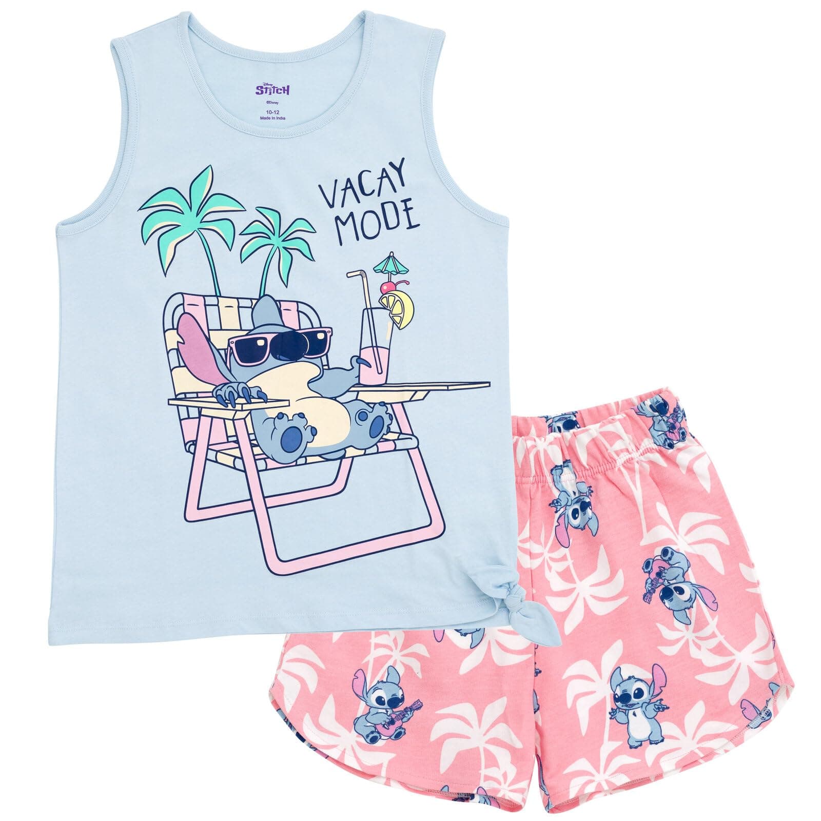 Junior Tank Top and French Terry Dolphin Shorts Outfit Set Infant to Big Kid Sizes (12 Months - 14-16)