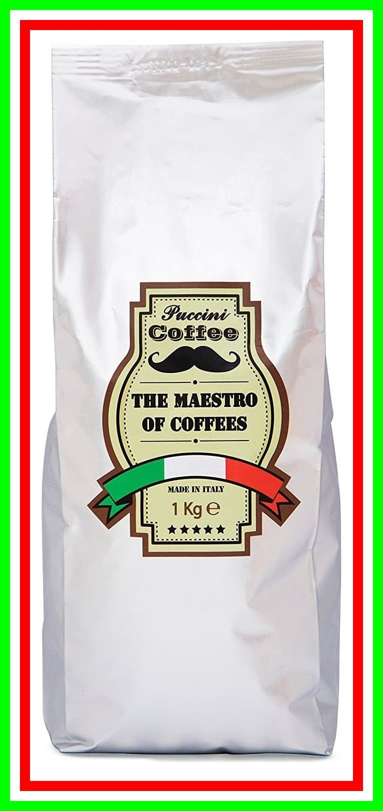 Puccini Coffee Beans, 1Kg, High Quality Italian Artisan Coffee