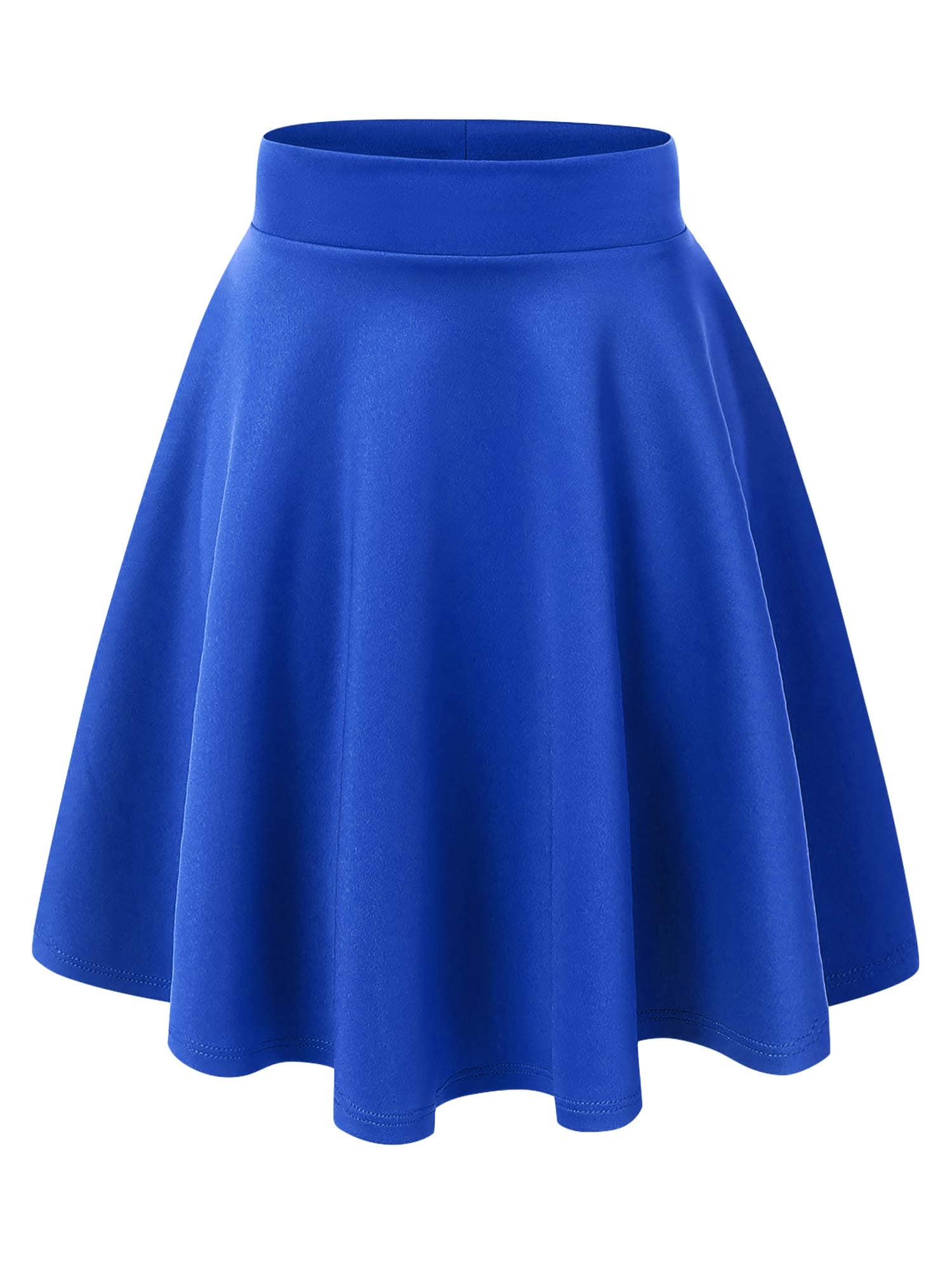 Women's Basic Versatile Stretchy Flared Casual Mini Skater Skirt XS-3XL Plus Size