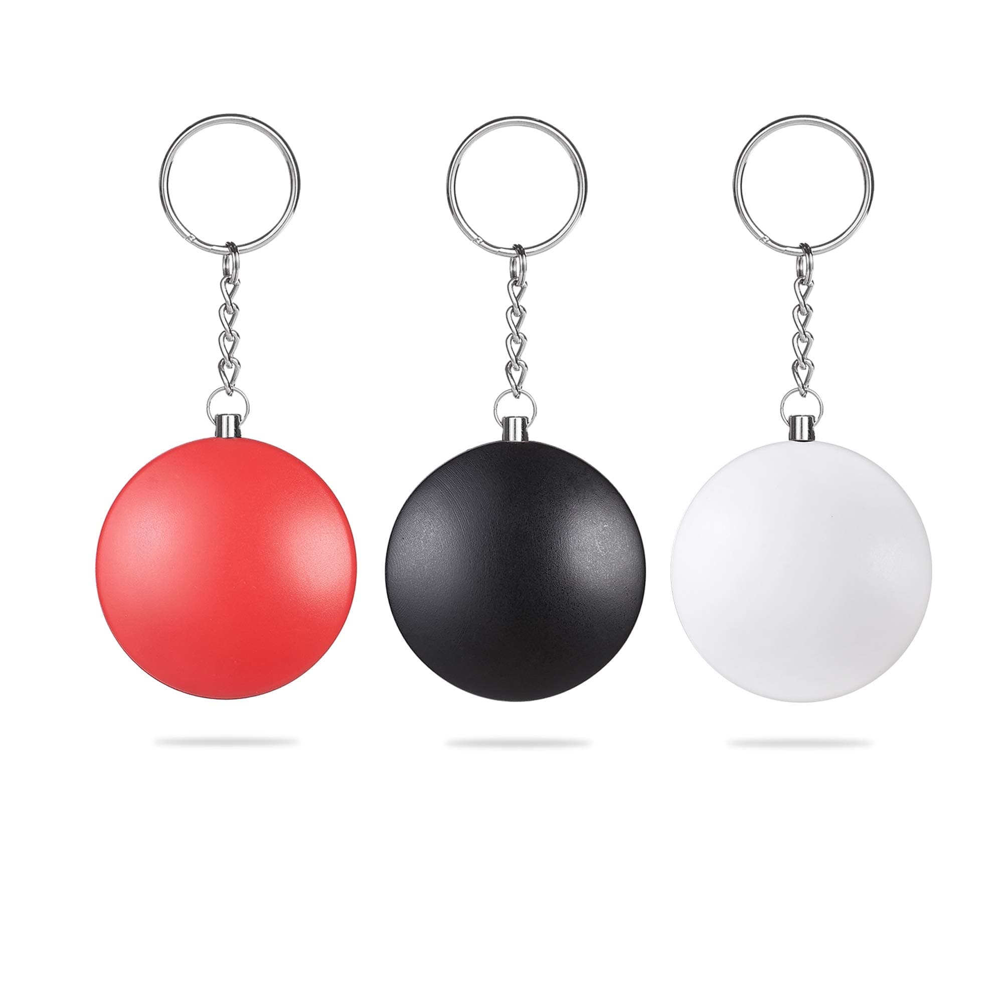 Xerﬁra Personal Alarm, Panic Alarm, Emergency Security Alarm, Pocket Alarm, Keychain with 130db Alarm, Self-Protection for Woman and Children, Alarm Keychain, Set of 3, Safety for your Family, in Black, Red, White