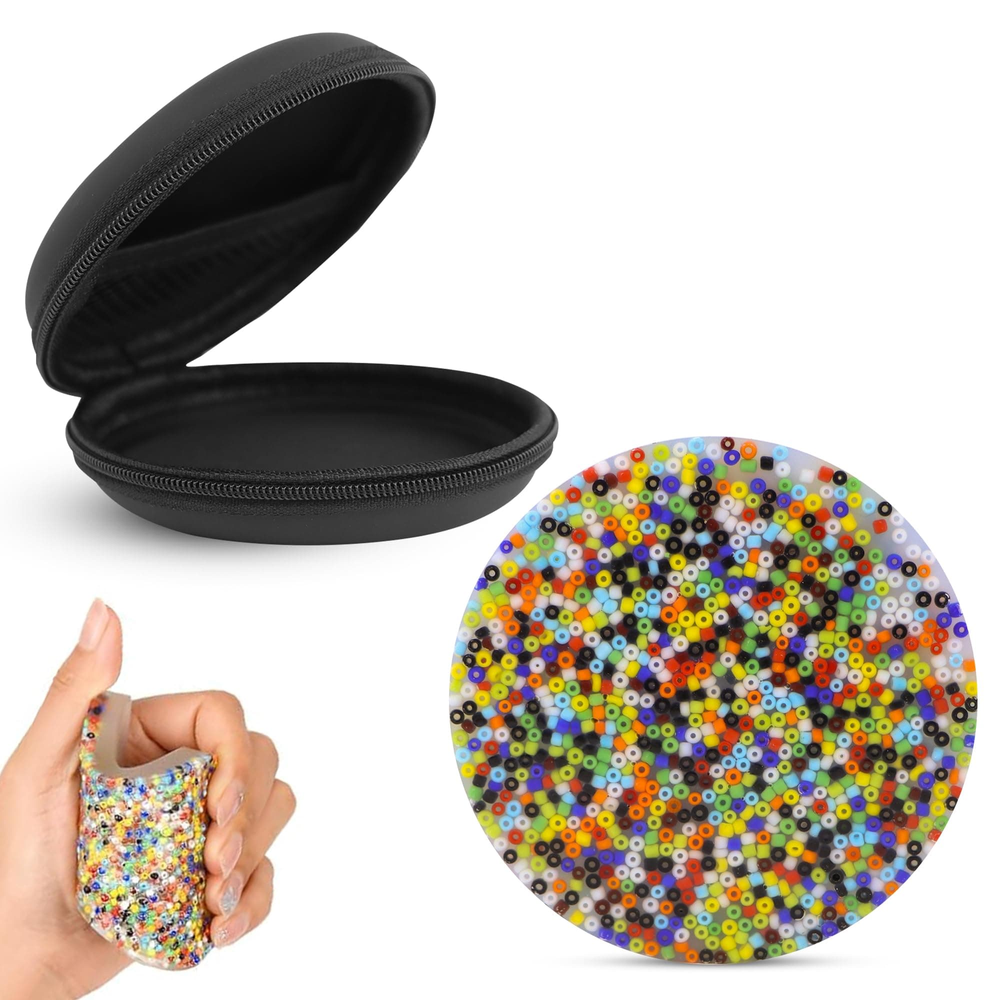 Picky Pad 1 Pack - 1 Count Fidget Toy for Skin Picking with Carrying Case - Trichotillomania Relief Portable Fidget Toy Picky Pad (1 Count Circle)