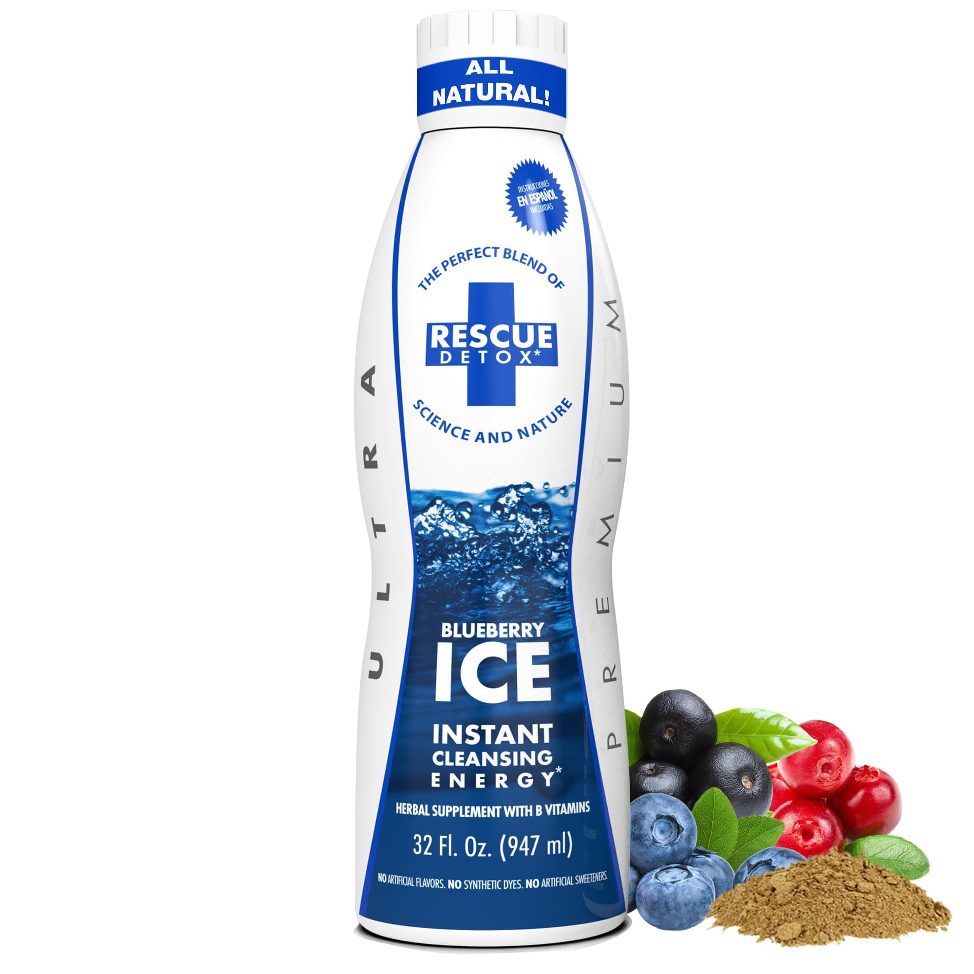 ICE - Blueberry Flavor - 32 oz | Works in 90 Minutes Up to 5 Hours