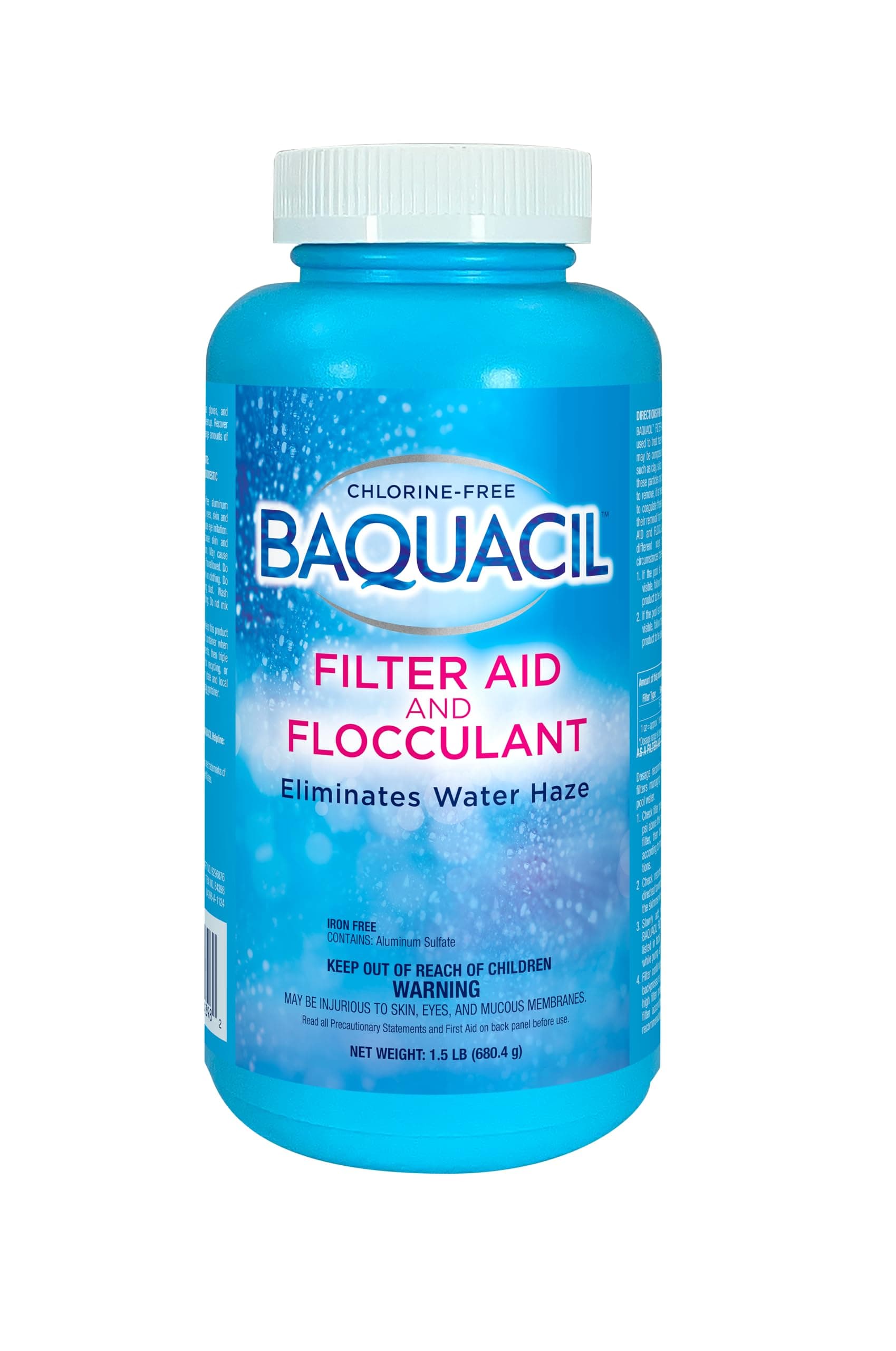 BAQUACIL 84398 Flocculant Water Haze Eliminator Swimming Pool Clarifier, 1.5 lbs