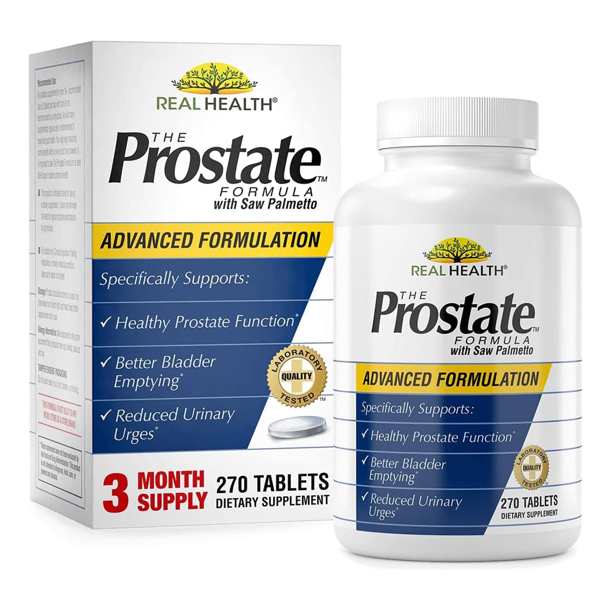 Real Health The Prostate Formula - Prostate Supplements for Men, Prostate Health, Prostate Relief, Saw Palmetto for Men, Prostate Vitamins - 270 Count