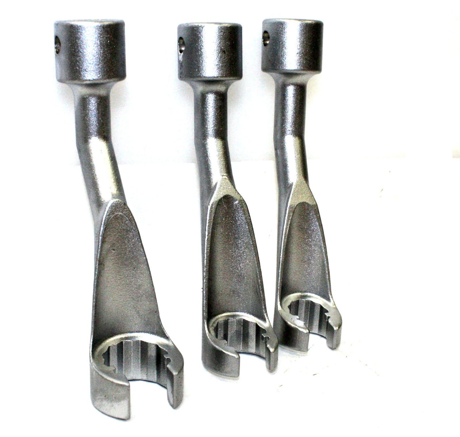 M2 Outlet 3 Piece 14 17 19mm 1/2" Dr. Flare Nut Wrench Injection Fuel Line Socket Set For Mercedes BMW