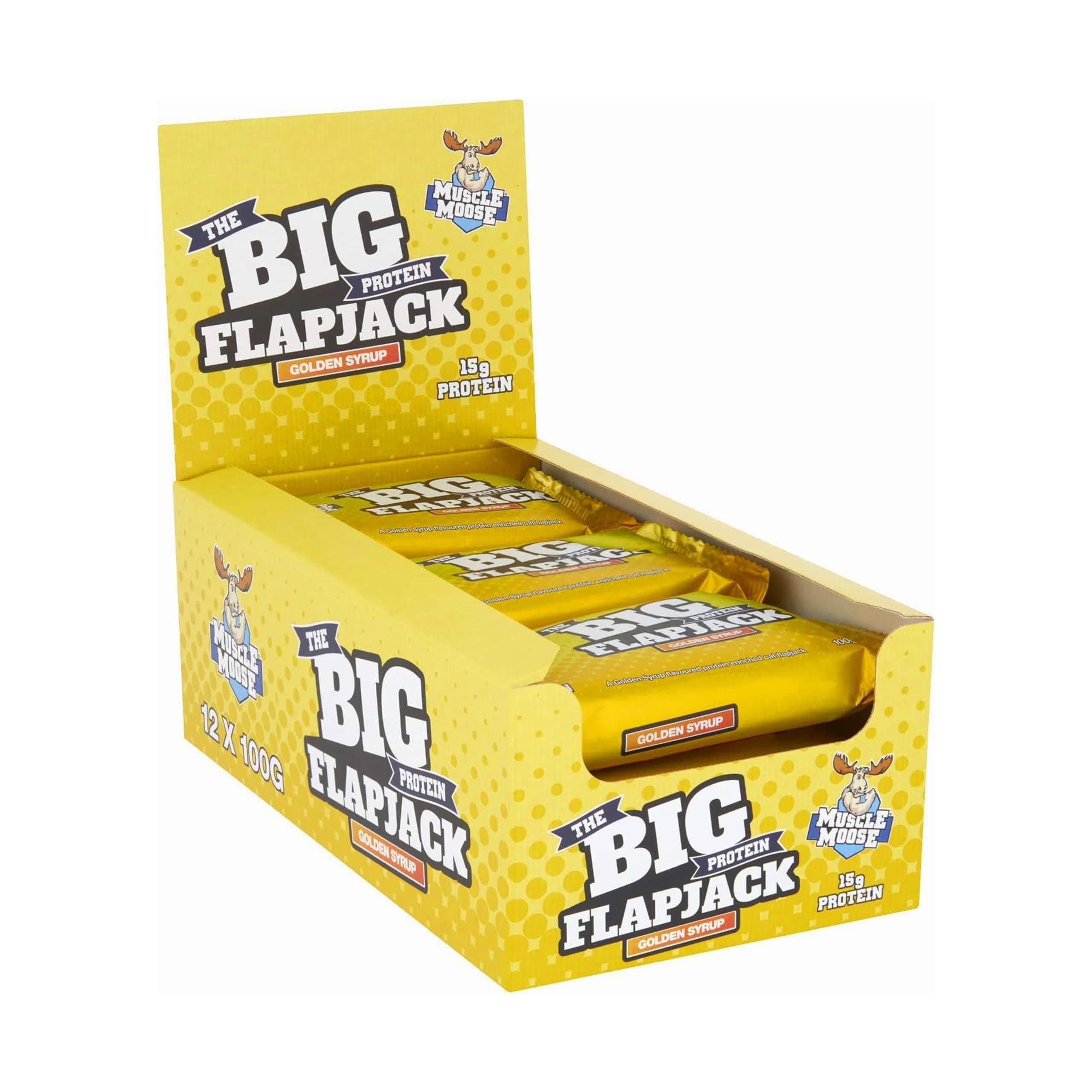 The BIG Protein Flapjack // MASSIVE 100g Flapjack // Soft Moist Texture // 15g Protein // Real Oats No Junk // Golden Syrup Flavour // 12 x 100g Flapjacks