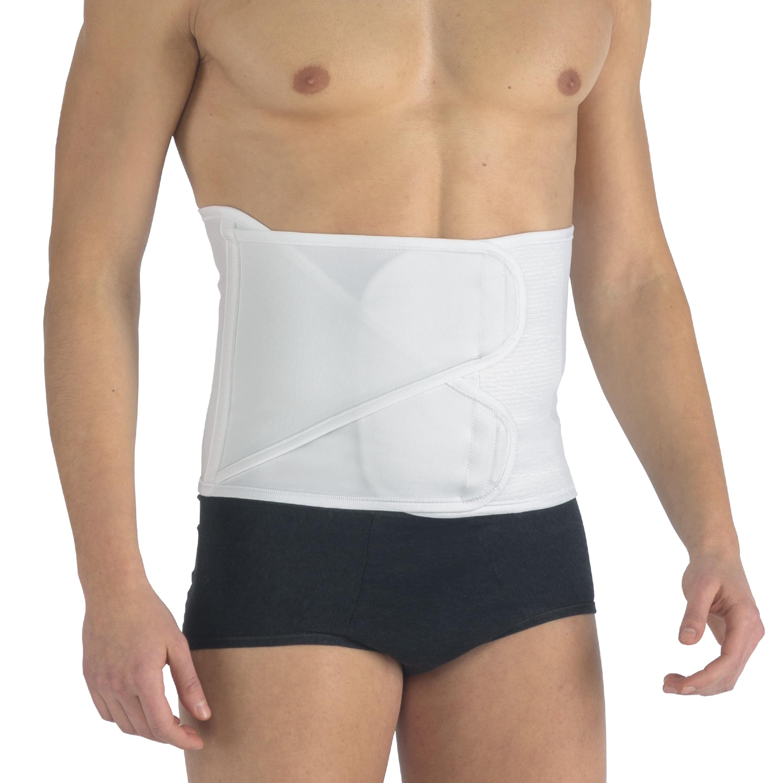 PAVIS Abdominal Binder 24 cm | Post-Operative & Postpartum Support Belt | Umbilical/Incisional Hernia & Core Stability | Breathable 100% Cotton, Hypoallergenic | Unisex | Small Hip 70–82 cm
