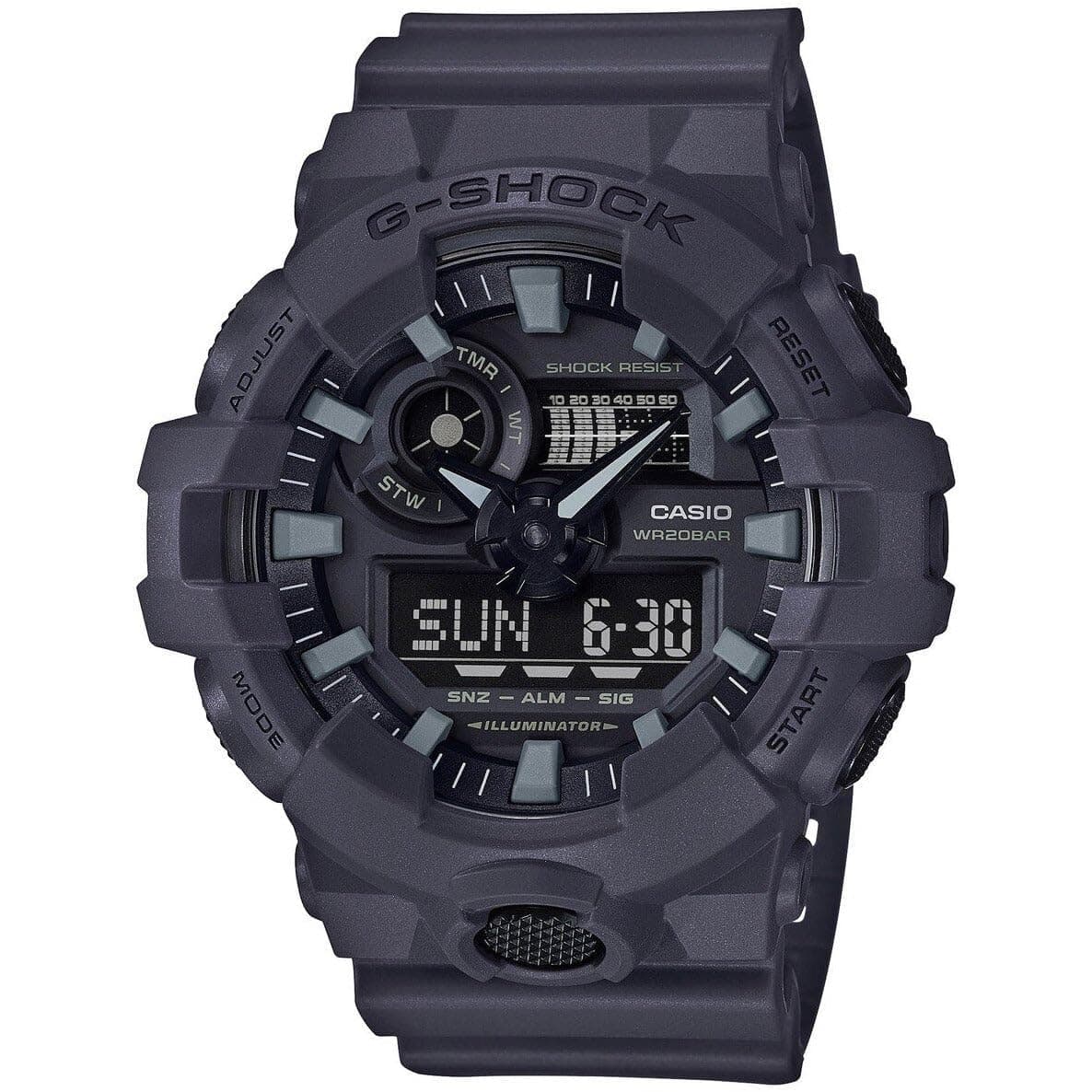 Men's 700UC Series G-Shock Quartz 200M WR Shock Resistant Resin Strap and Case