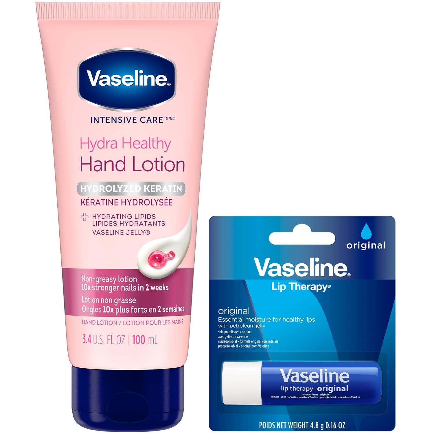 Unilever Vaseline Healthy Hand and Nail Conditioning Lotion for Unisex - 3 oz Hand Lotion