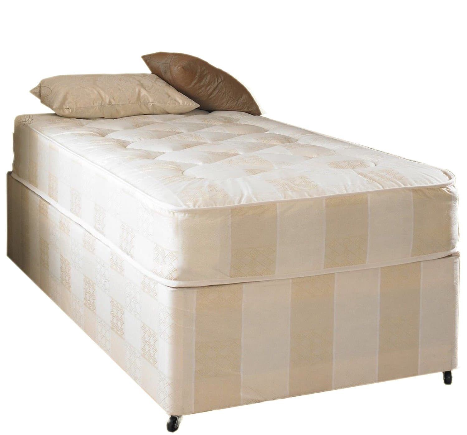 Just Beds Deep Quilt Divan Bed Including Deep Quilt Mattress (Available in 2'6 Small Single - 3'0 Single - 3'6 Large Single - 4'0 Small Double - 4'6 Double - 5'0 Kingsize) (3x6'3 Single)