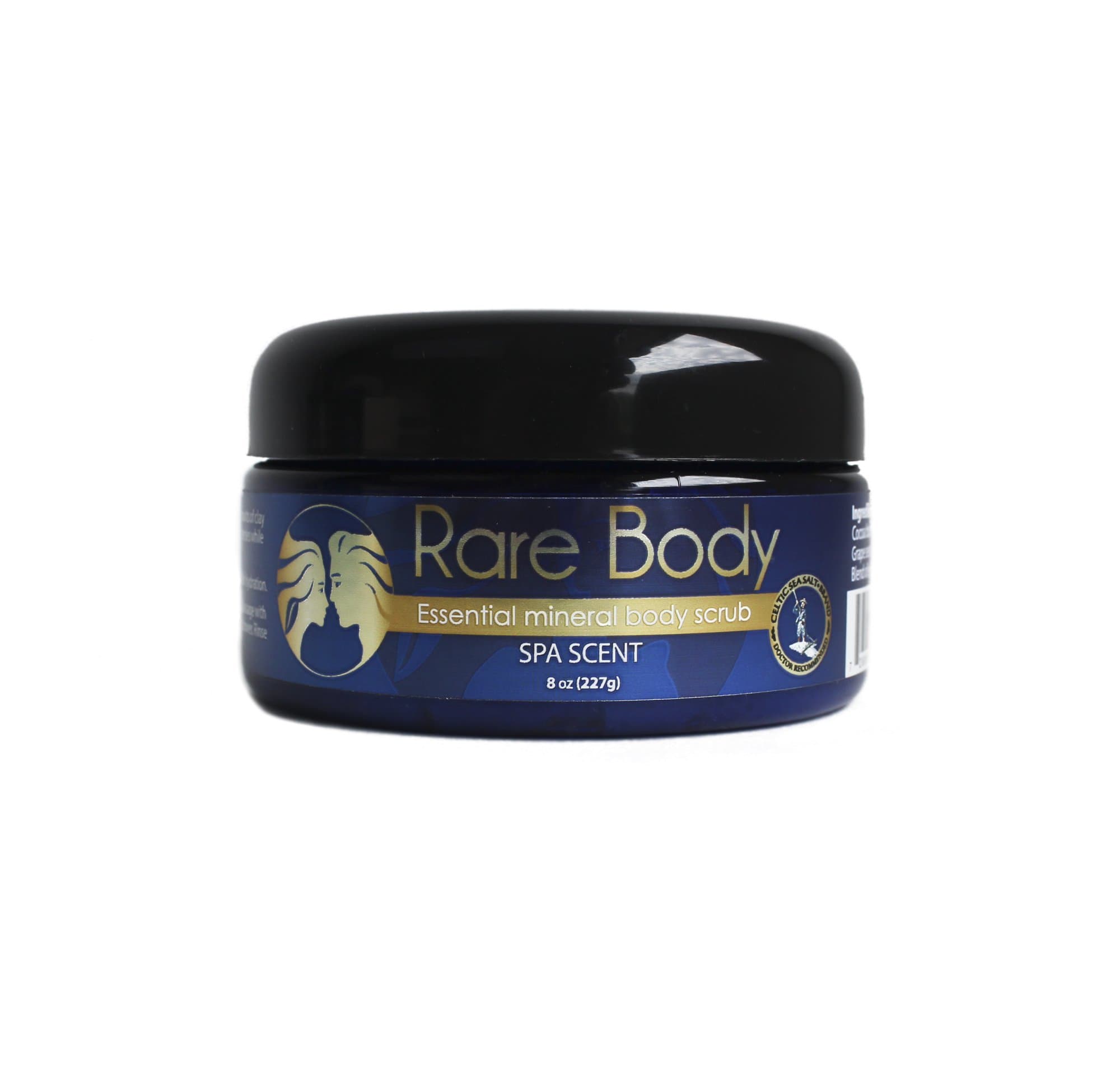 Rare Body Salt Scrub, Spa Scent, 100% natural, 8 oz.