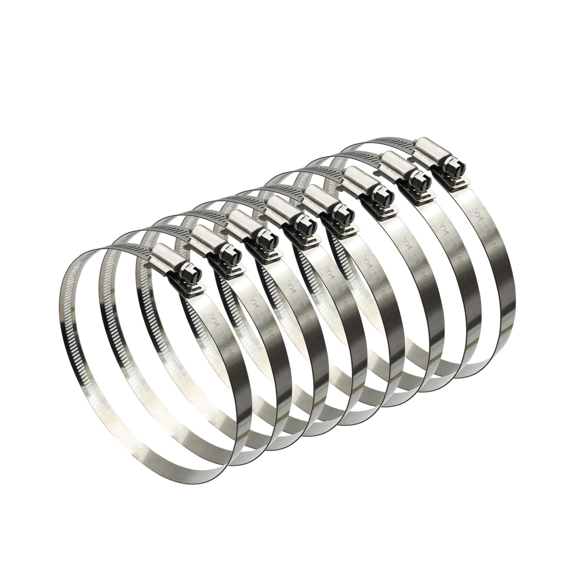 5" Adjustable 304 Stainless Steel Duct Clamps Hose Clamp Pipe Clamp Air Ducting Clamp worm drive hose clamps (8Pcs)