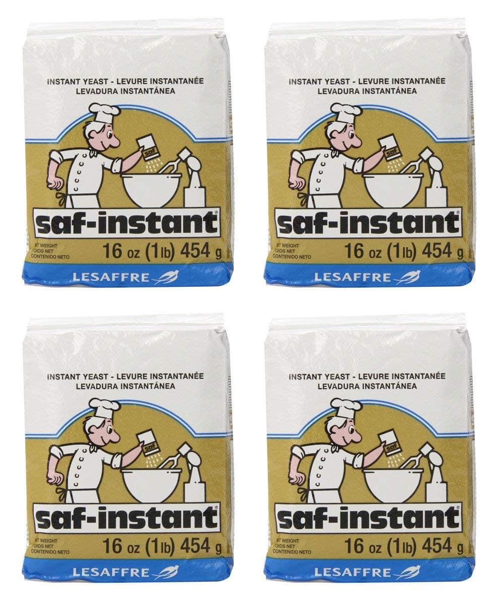 LeSaffre Saf-Instant Yeast, Gold, 1 Pound, 4 Pack