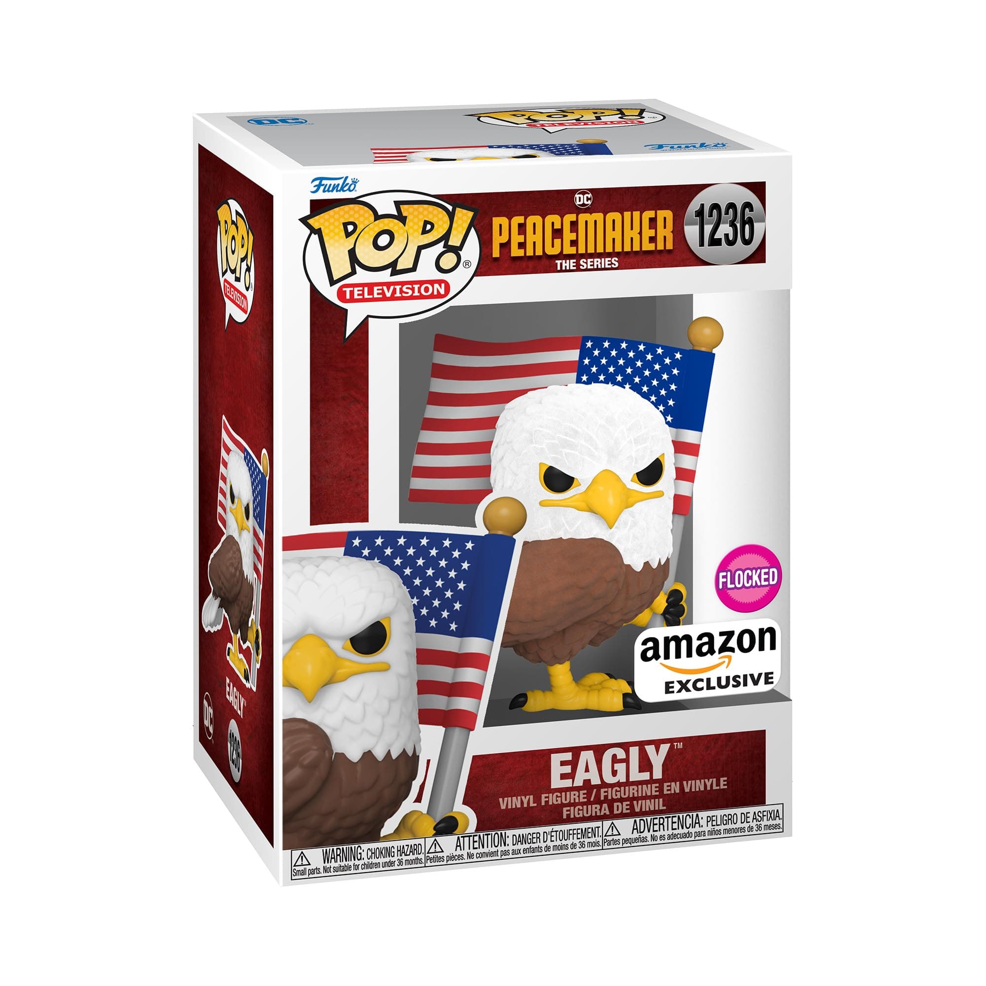Funko Pop! TV: Peacemaker-Eagly - Flocked - Amazon Exclusive - Collectable Vinyl Figure - Gift Idea - Official Merchandise - Toys for Kids & Adults - TV Fans - Model Figure for Collectors and Display