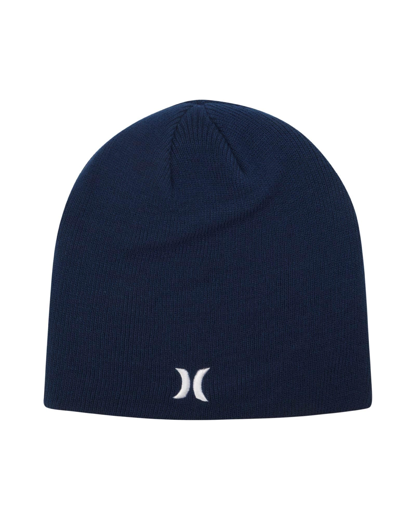HurleyMen's Winter Hat - Classic Icon Beanie, Size One Size, Obsidian