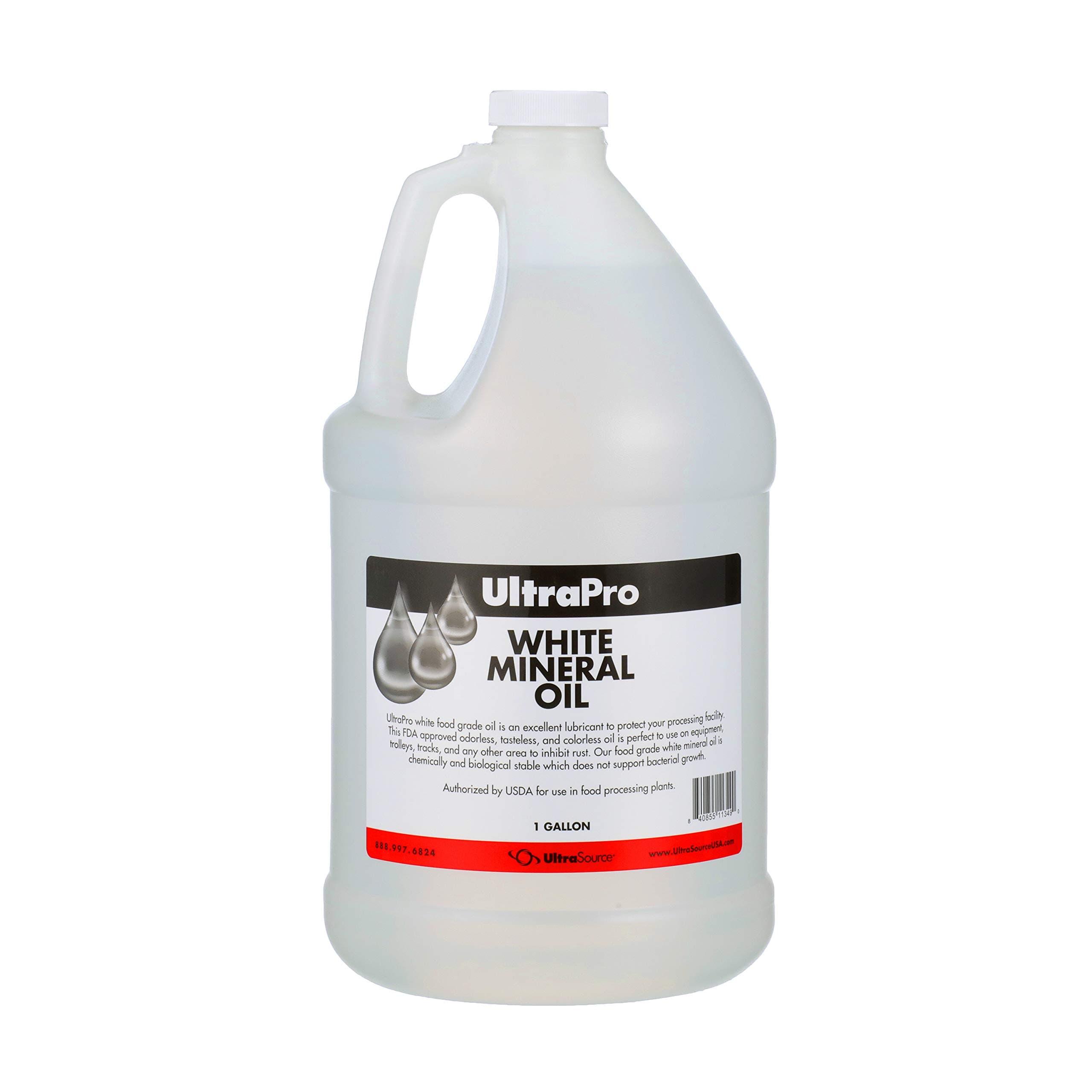 ULTRASOURCE UltraPro Food Grade Mineral Oil, 1 Gallon (128oz), for Lubricating and Protecting Cutting Board, Butcher Block, Stainless Steel, Knife, Tool, Machine and Equipment, NSF Approved