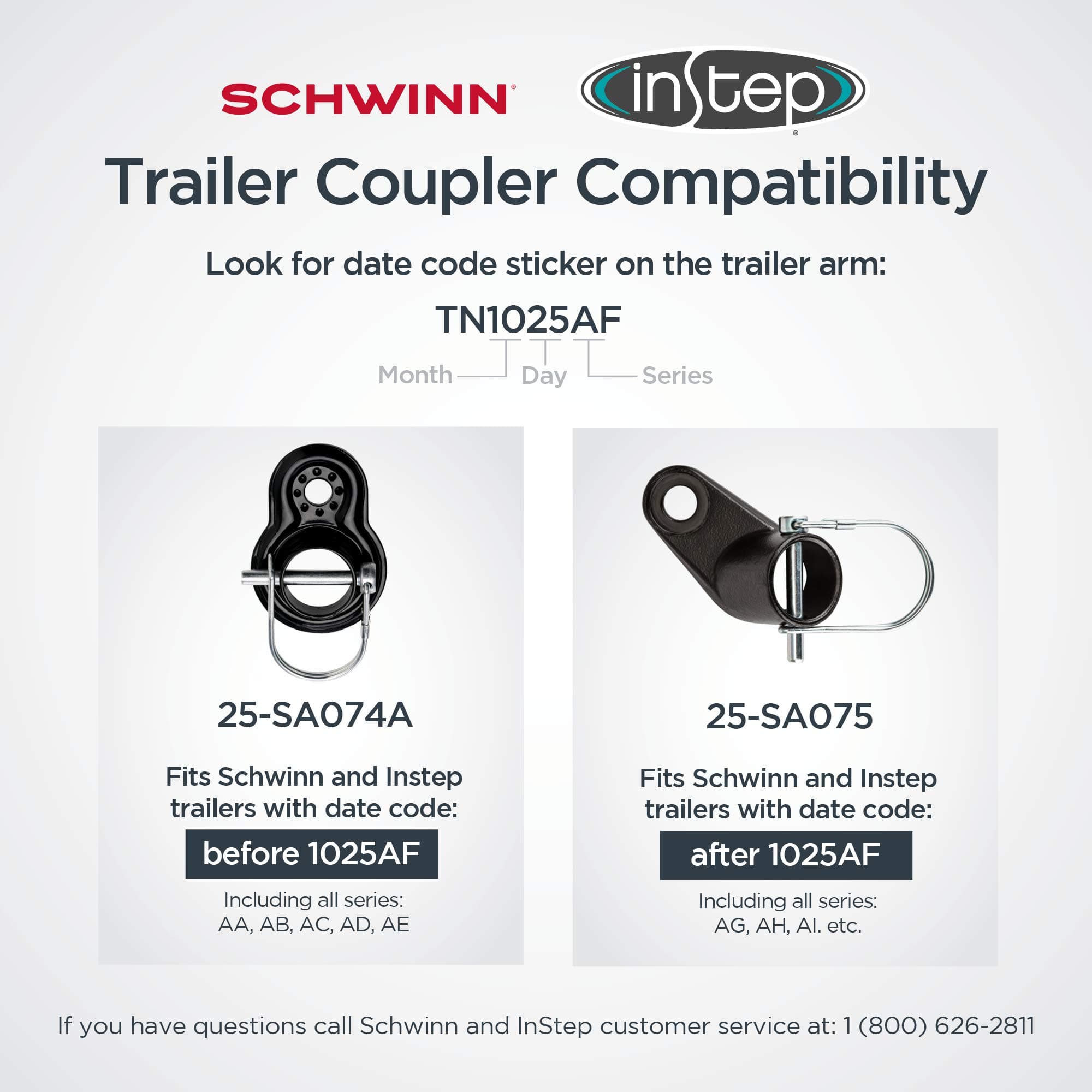 Schwinn Bike Coupler for Schwinn and InStep Bike Trailers, Flat, Universal Replacement Hitch, Easy Installation, Metal Body with Metal Pin, Fits Most Bikes, Compatible with Cargo and Child Trailers