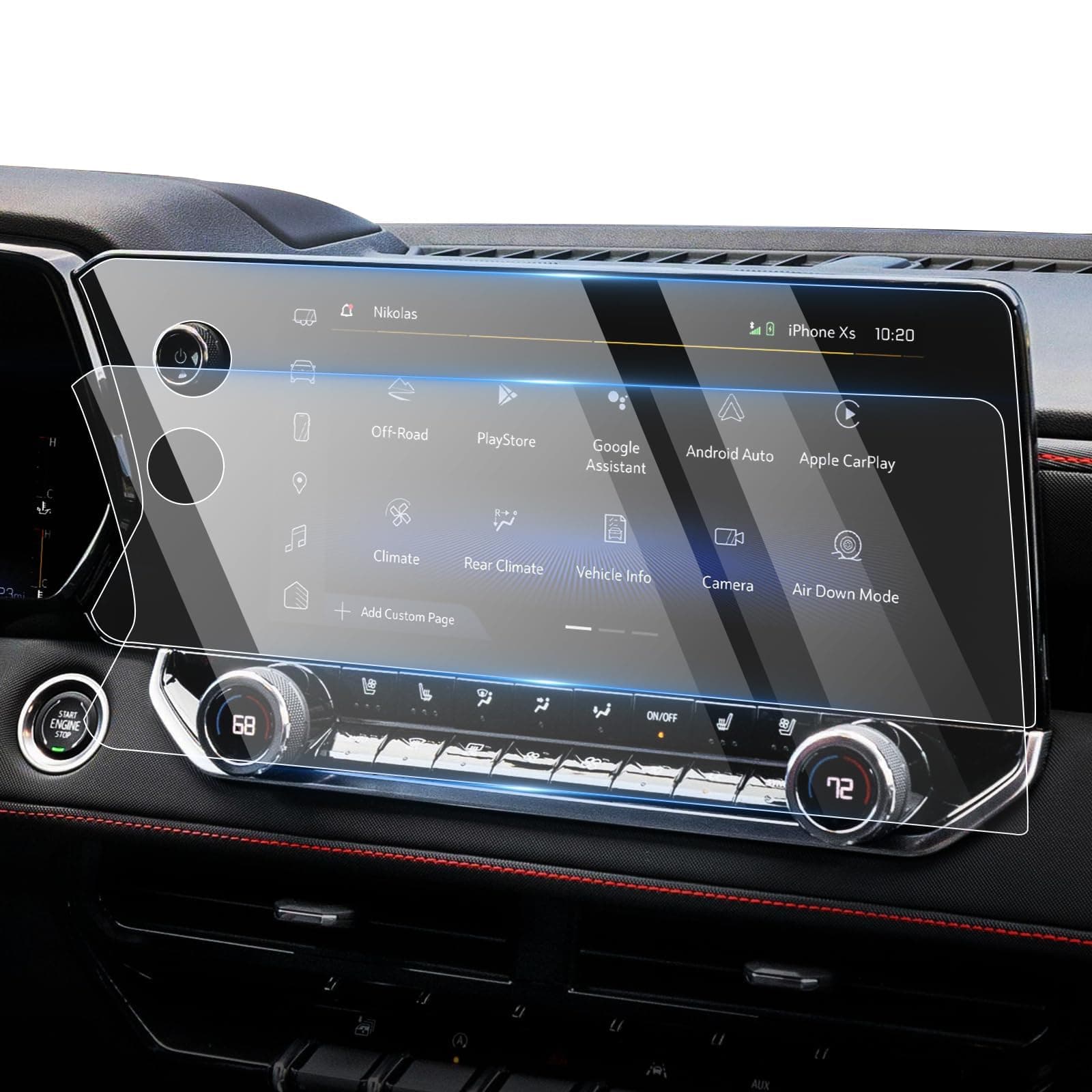 Karltys 2 Pack Screen Protector for 2026 2025-2023 Chevy Colorado ZR2 Z71 /GMC Canyon AT4 /Denali /AT4X /Elevation, 11.3-Inch Touchscreen Tempered GlassScreen Cover Anti Glare Colorado Accessories