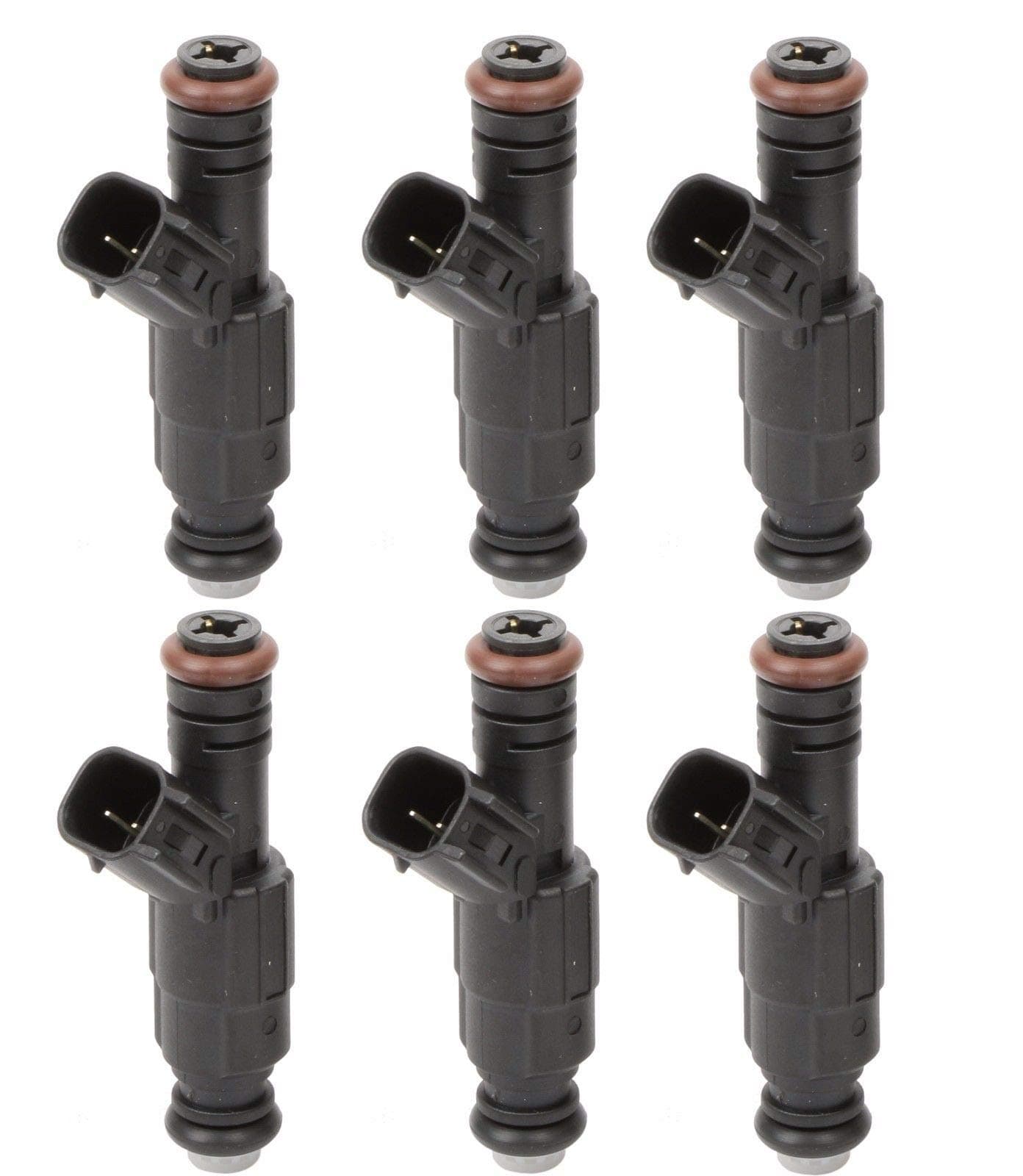 MOSTPLUS 6PCS Upgrade Fuel Injectors Compatible for 1999-2004 Jeep Cherokee Grand Cherokee Dodge Wrangler 4.0L 0280155784