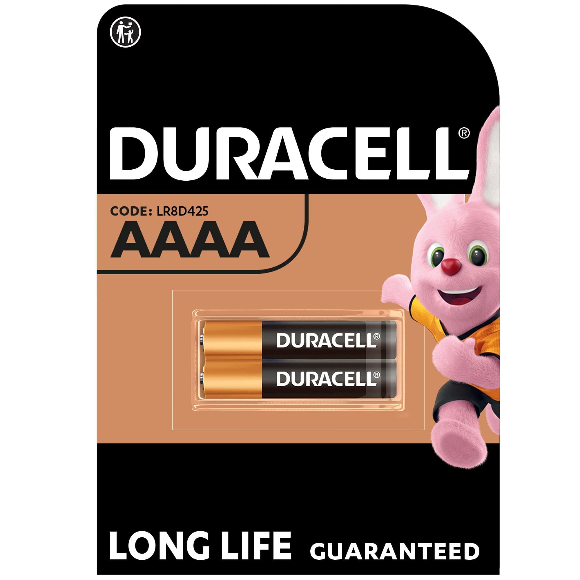 Duracell Specialty Alkaline AAAA Batterie 1,5 V, 2er-Packung (LR8D425) entwickelt für den Einsatz in Digitalstiften, medizinischen Geräten und Stirnlampen
