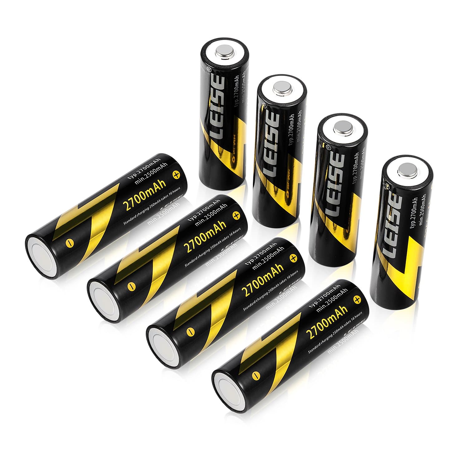 Leise 8pcs AA Universal Rechargeable Battery 1.2v NIMH 2700mah ni-mh AA Rechargeable Batteries