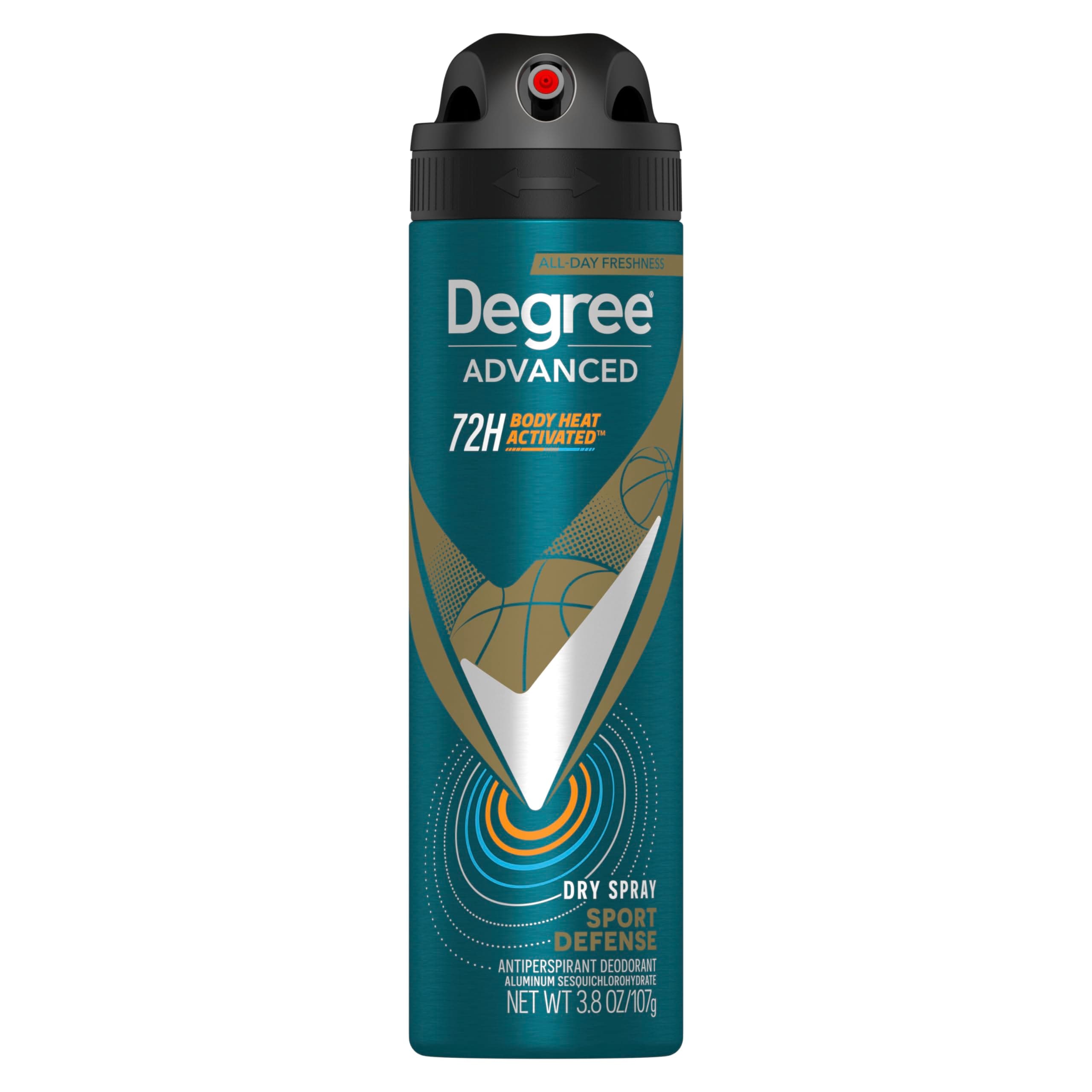 Degree Men Antiperspirant Deodorant Dry Spray Sport Defense 72-Hour Sweat and Odor Protection Deodorant For Men With Body Heat Activated Technology 3.8 oz