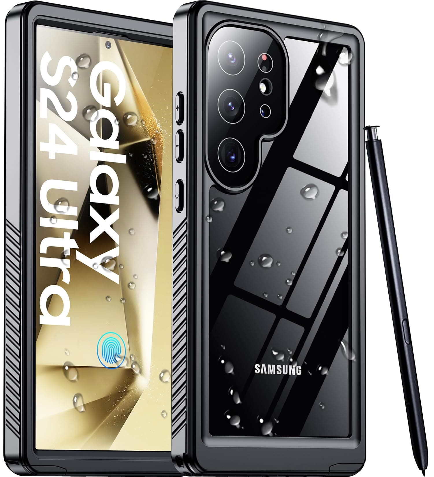 2024 New for Samsung Galaxy S24 Ultra Case Waterproof, [Built-in Camera & Screen Protector][Military Grade Shockproof][IP68 Underwater][Dustproof][Dropproof] Full Body Phone Case for S24 Ultra 6.8"