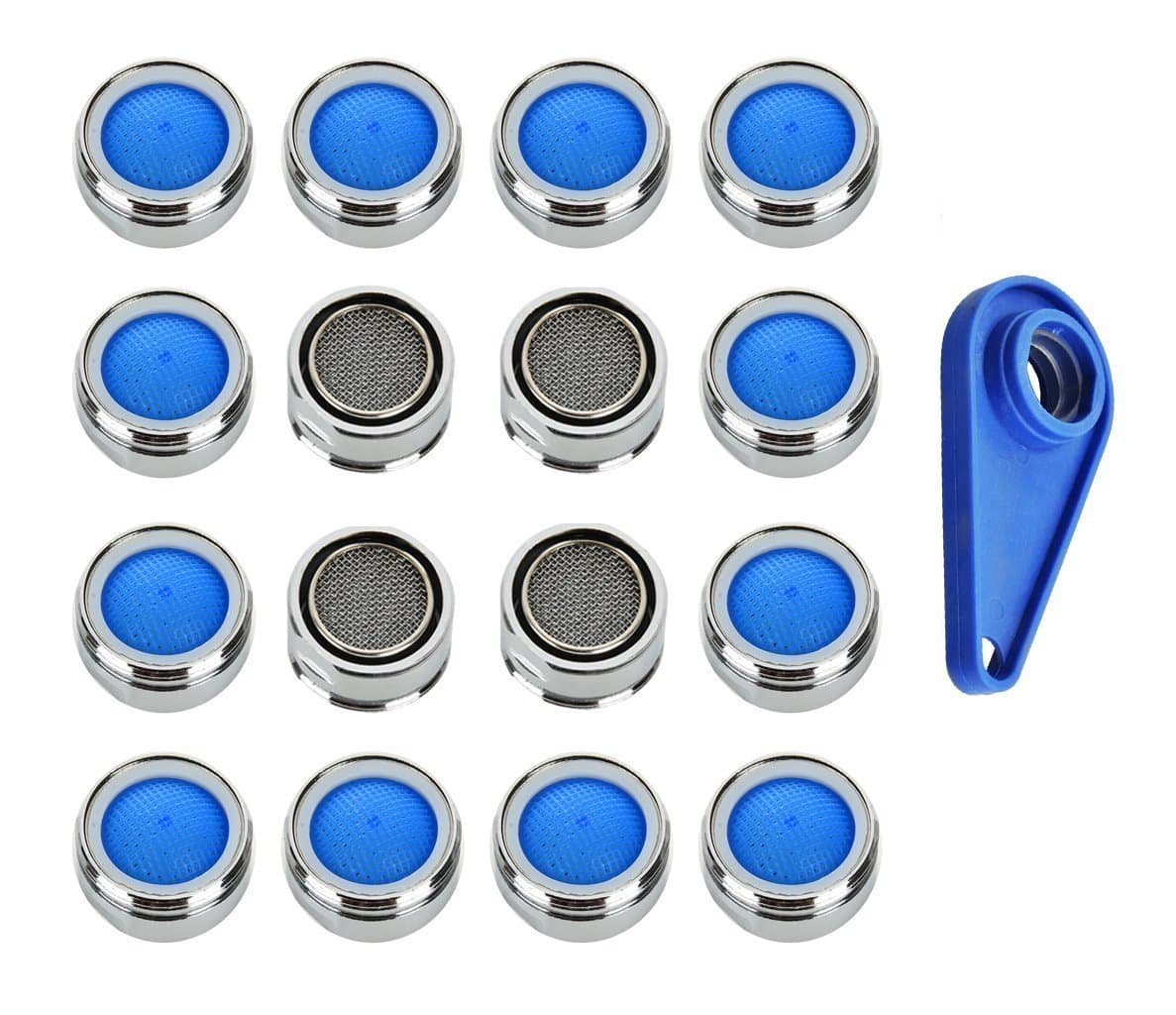 Faucet Aerator M24,Fashionbabies 16 PCS Faucet Tap Aerators for Water Faucet,Brass Regulator with Stainless Steel Filter (Aerator+Wrench)
