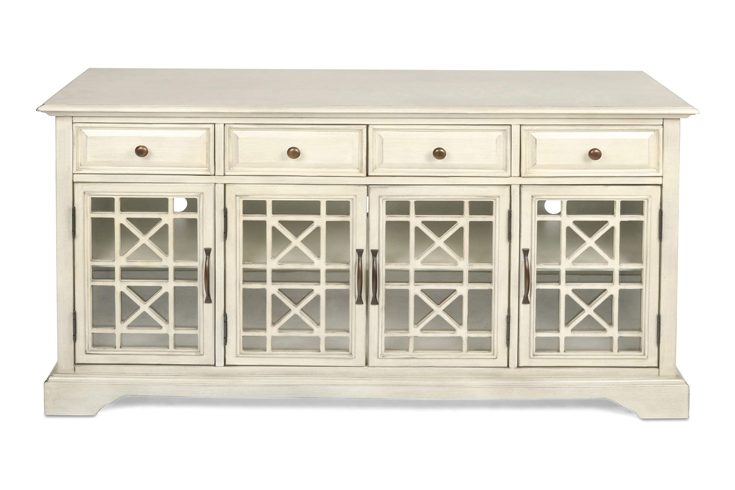 New Classic Furniture TA1174 Gilbert 4 Drawer 4 Door Accent, White