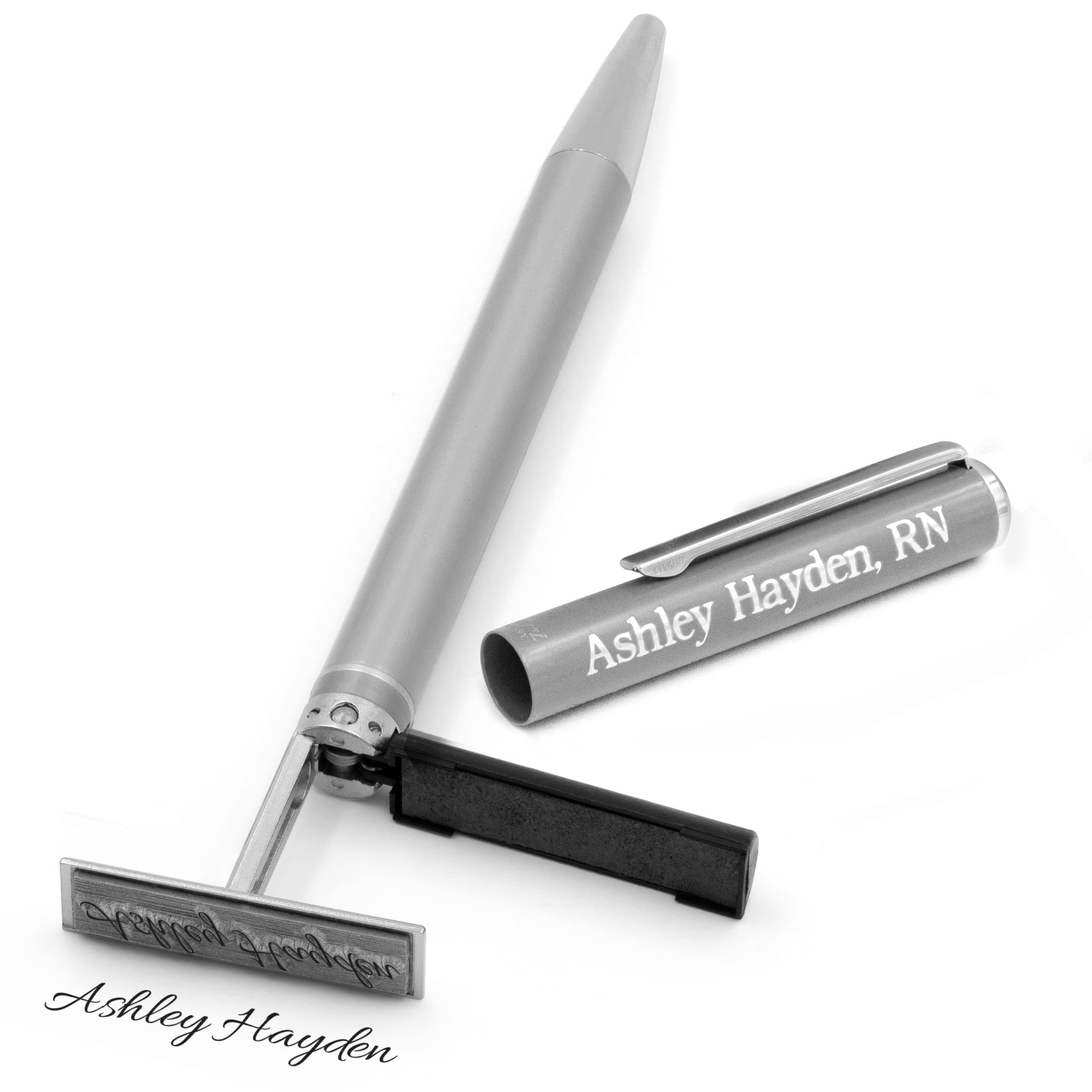 Heri Metal Stamp Pen with Free Engraving - Silver