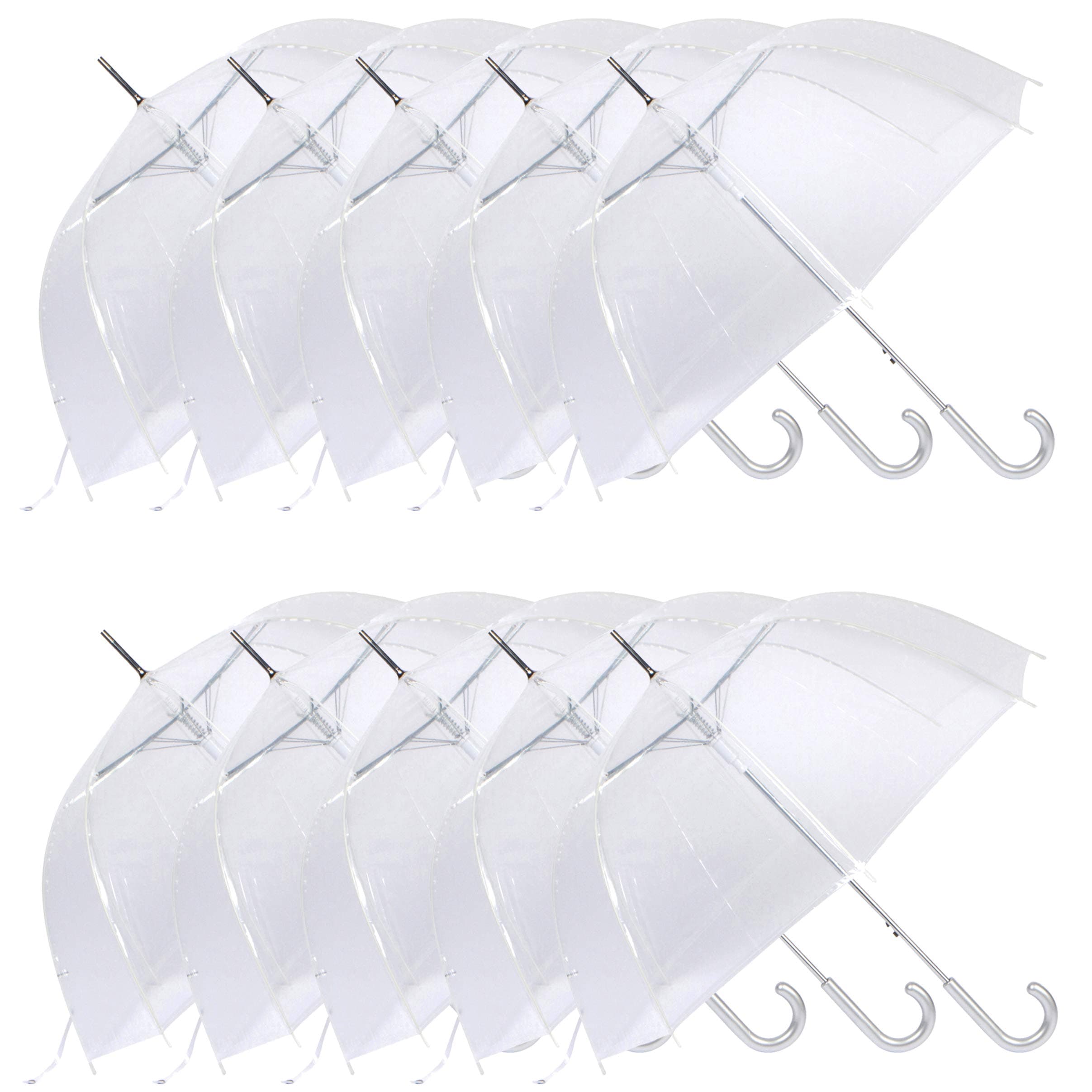 Cloak 10pk Auto Open Clear Dome/Bubble Umbrellas