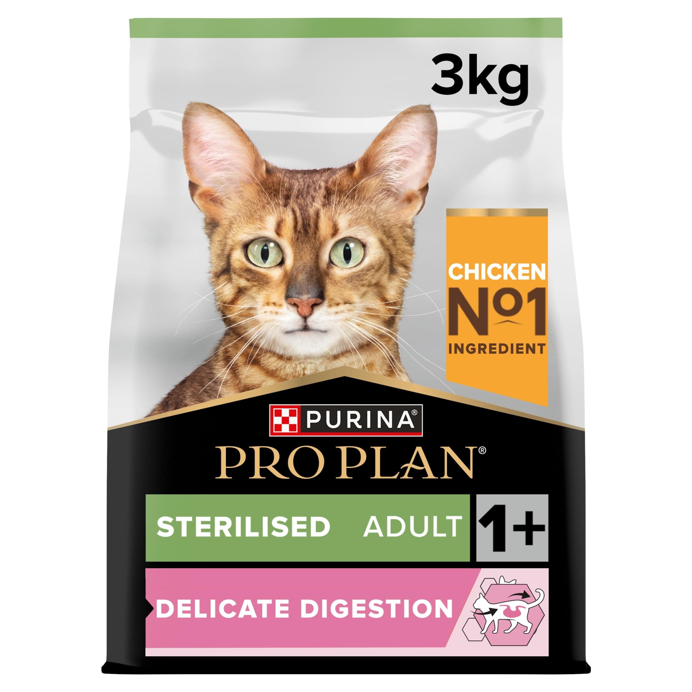 Sterilised Adult 1+ Delicate Digestion Chicken Dry Cat Food 3kg